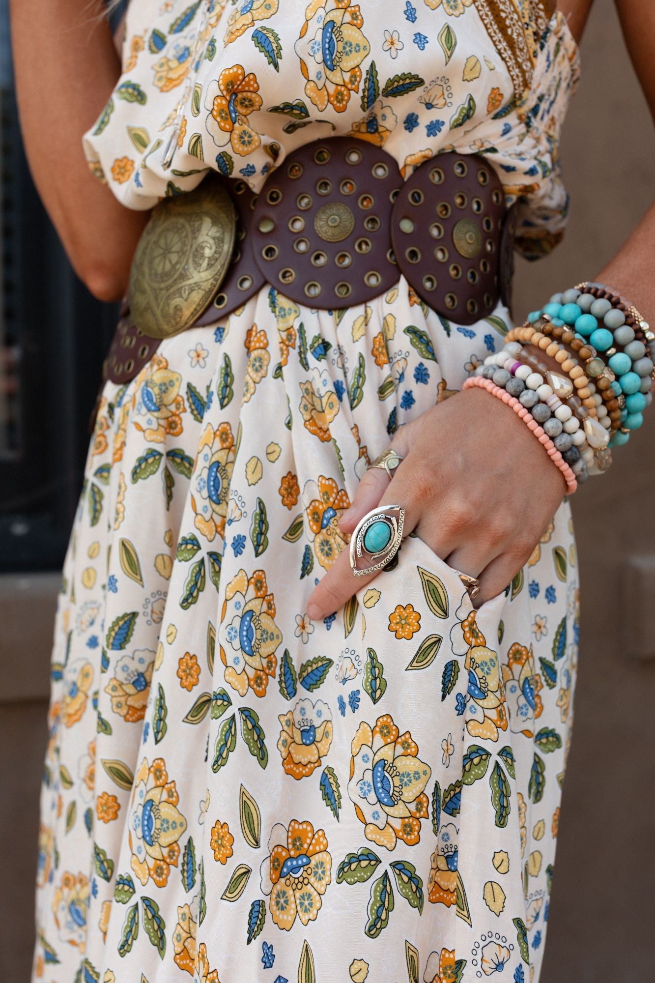 Southwest Sun Ring - Turquoise