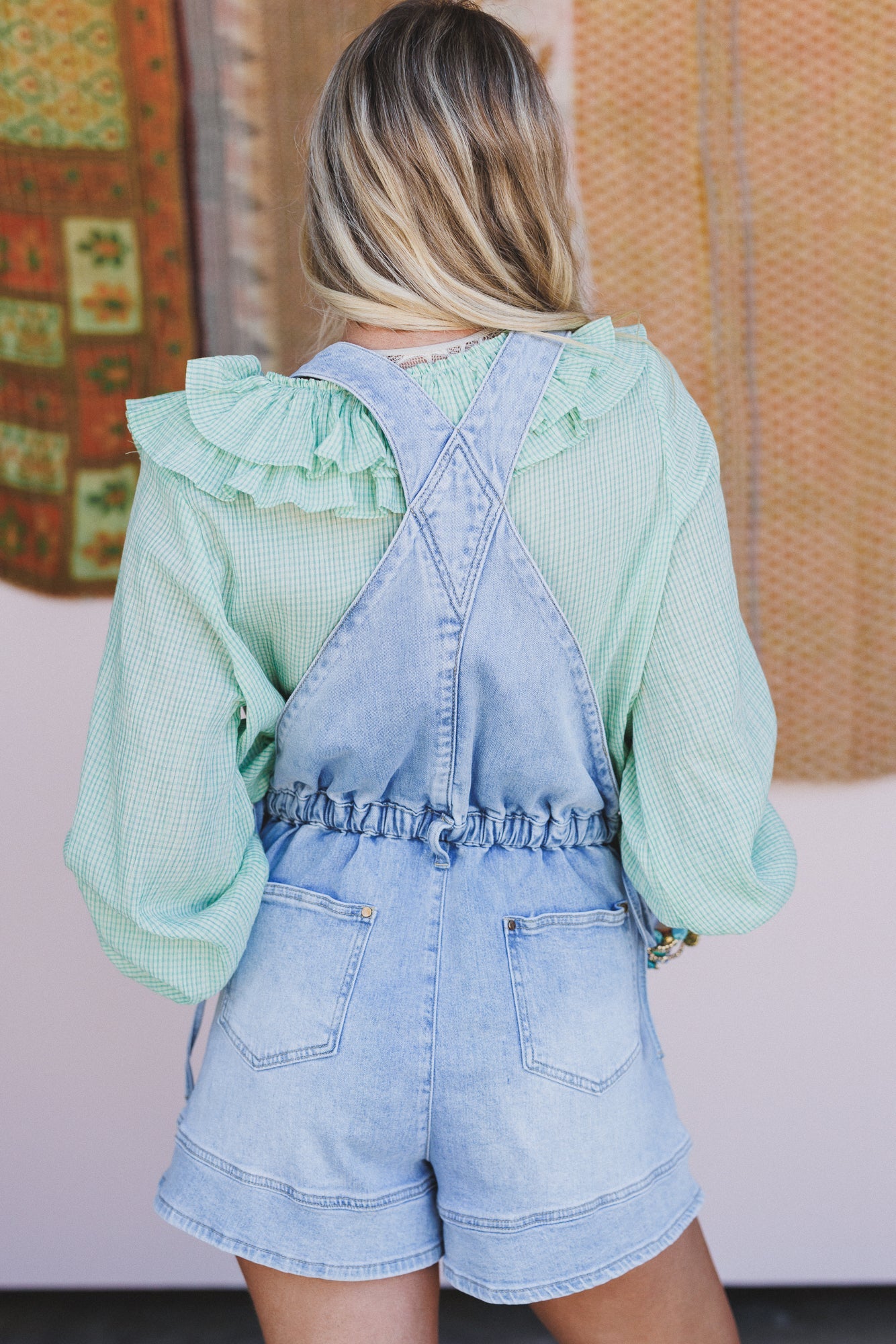 Bandana Mood Denim Romper - Cloud Wash