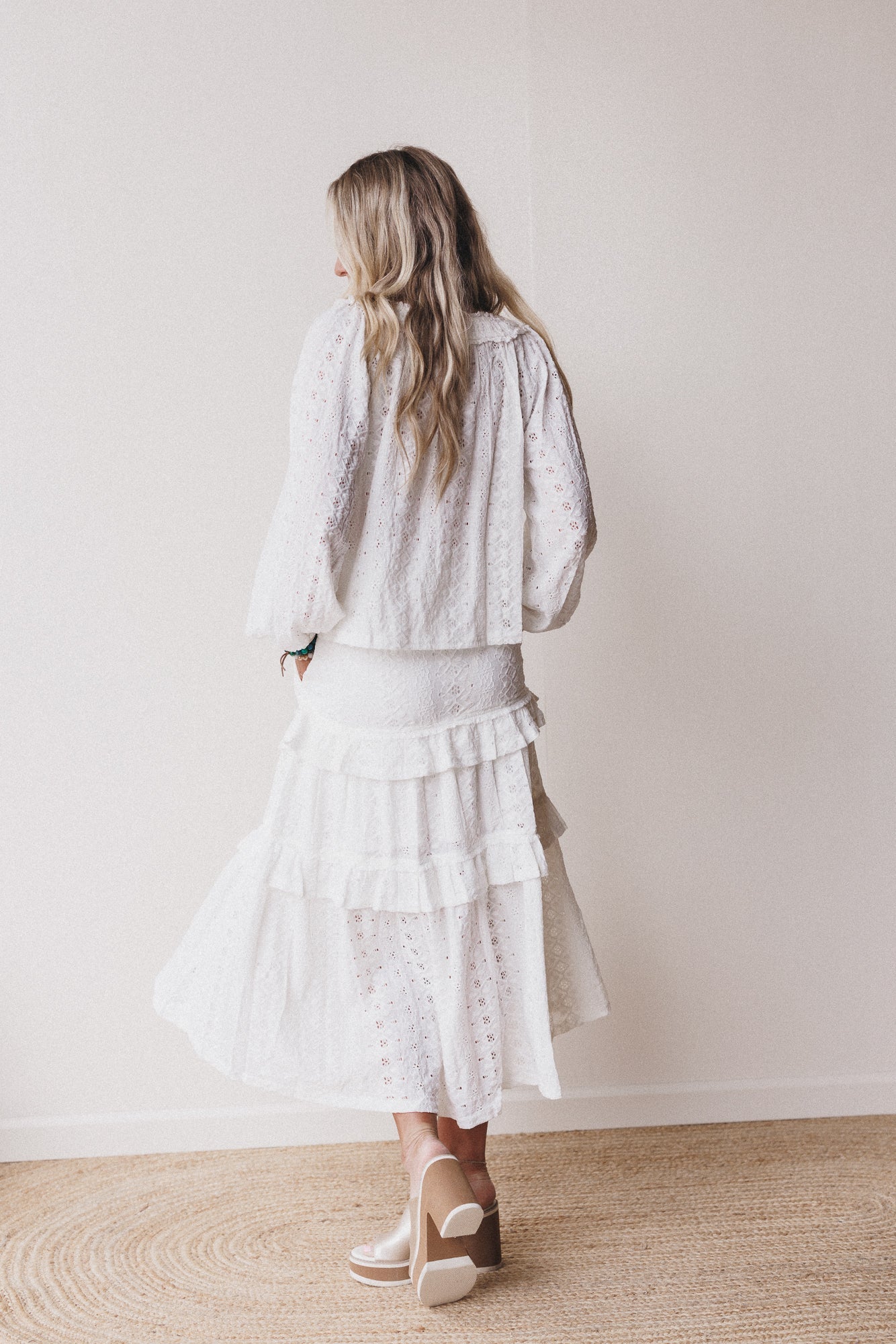 Boho Dreaming Top and Skirt Set - Cream