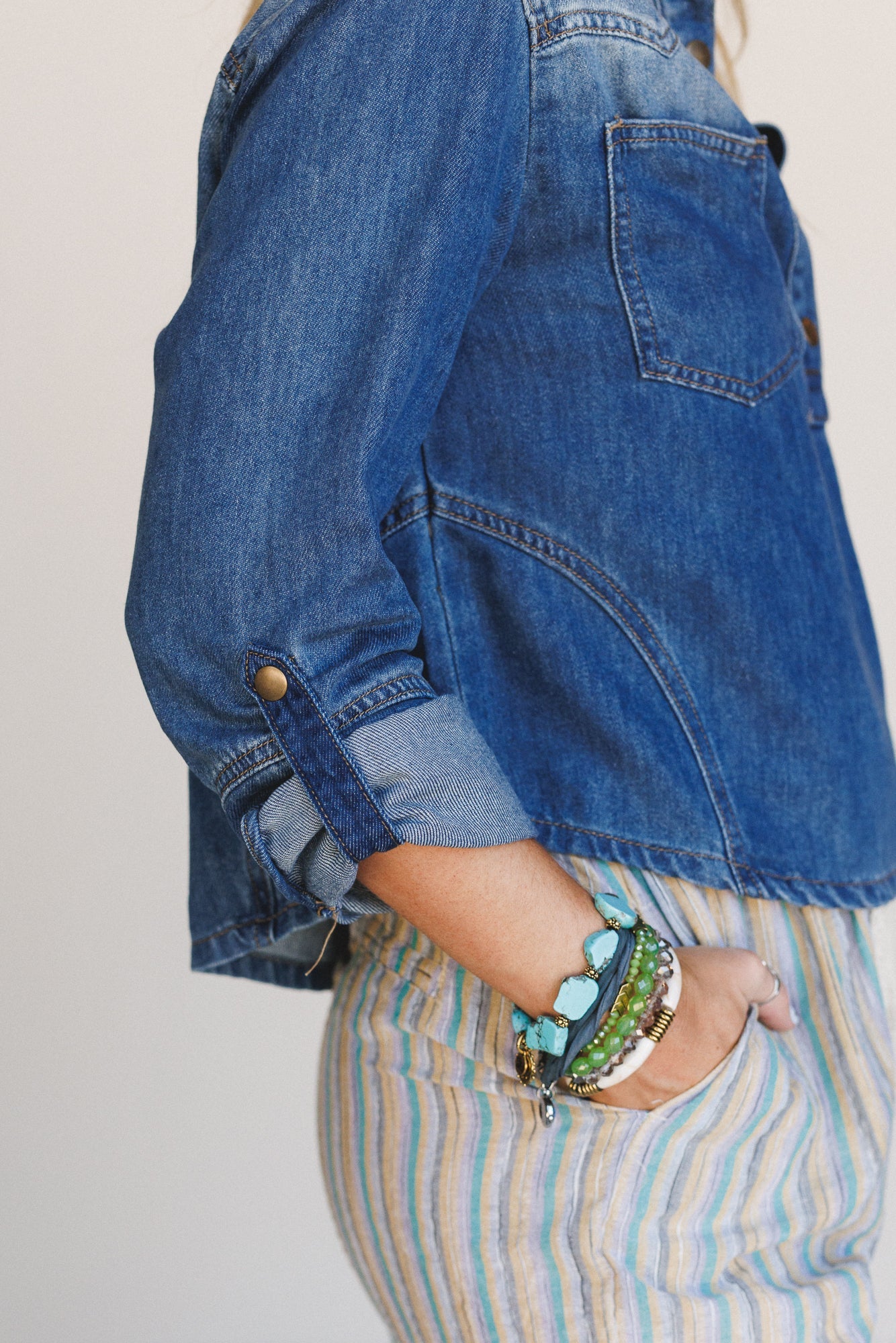 West Of Here Denim Top - Denim