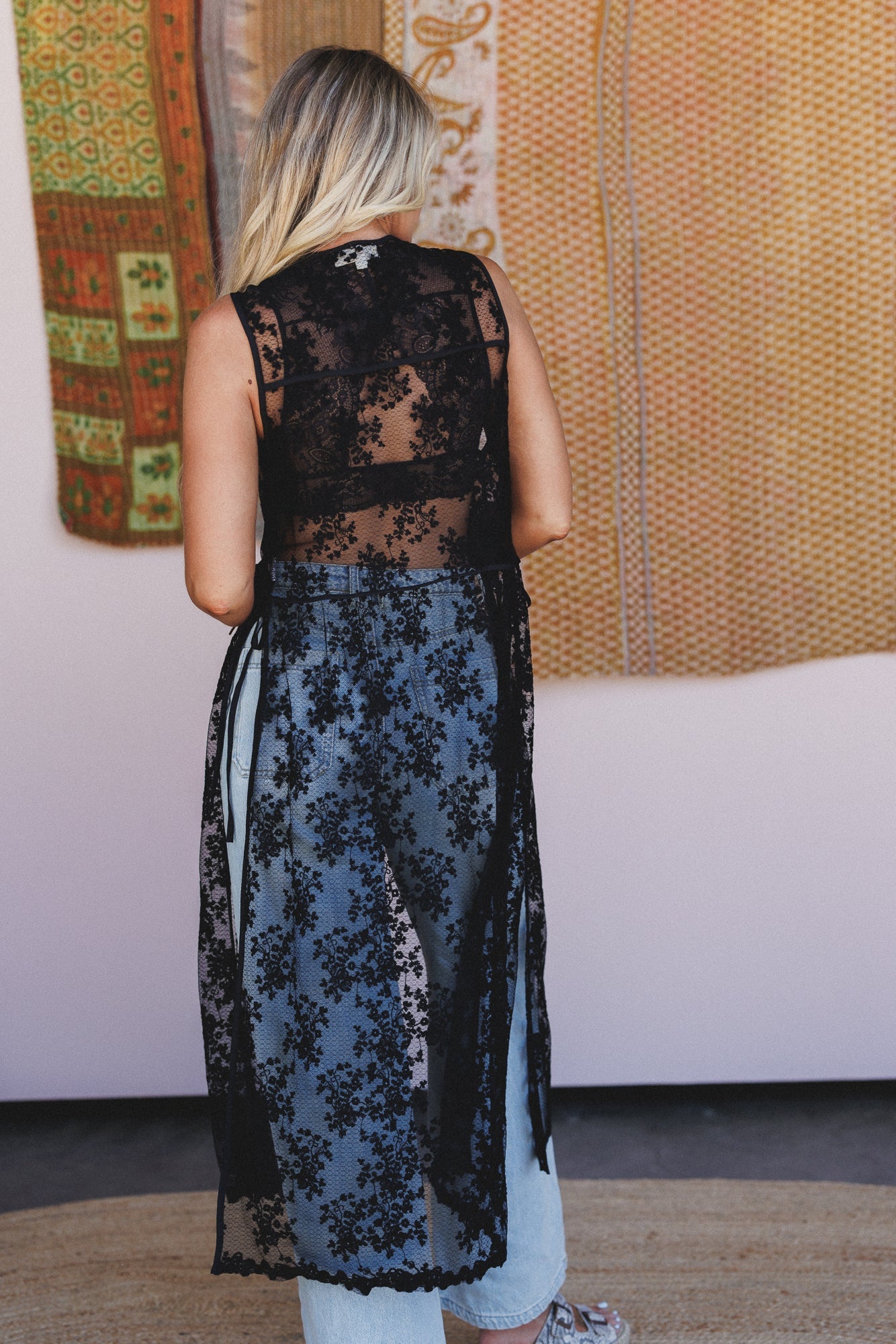 Jenny Lace Duster - Black