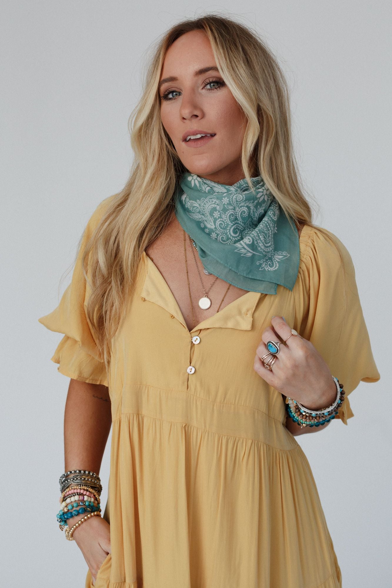 Paisley Meadow Bandana - Sage