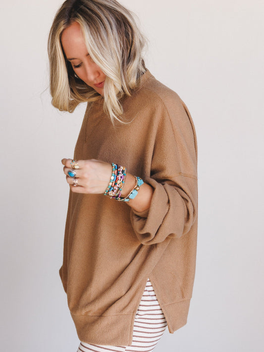 The Nest Brayden Oversized Pullover - Camel
