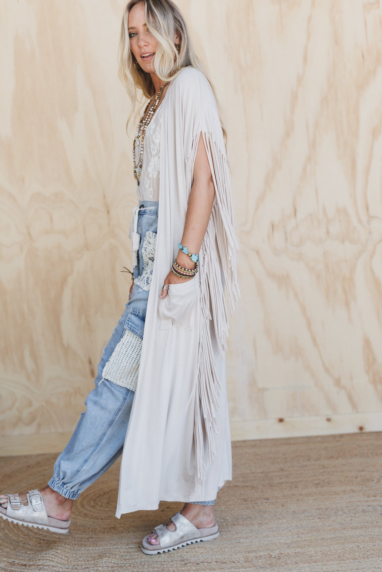 The Nest Showstopper Duster Kimono - Oat