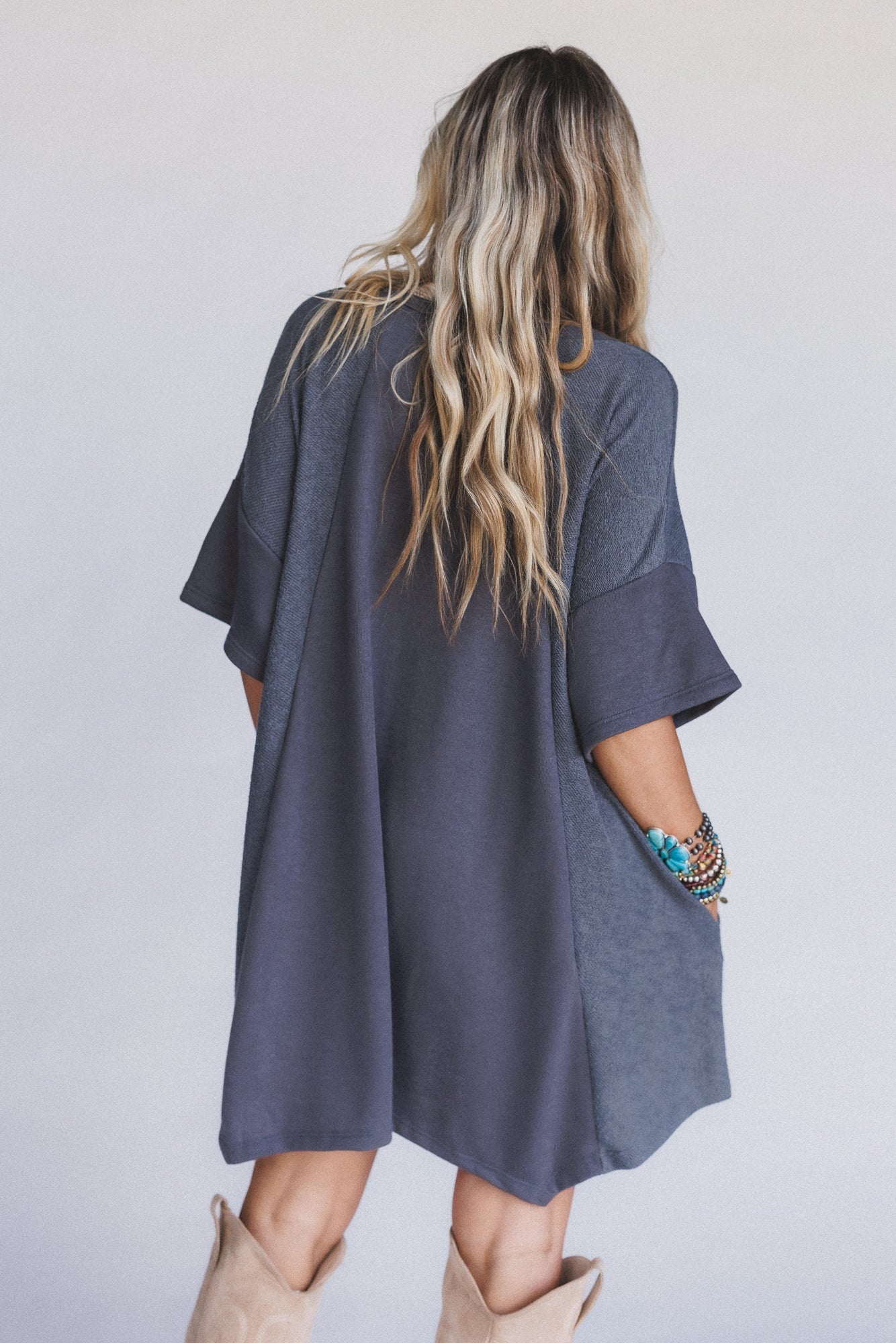 The Nest Meadowlight Tunic Dress - Charcoal