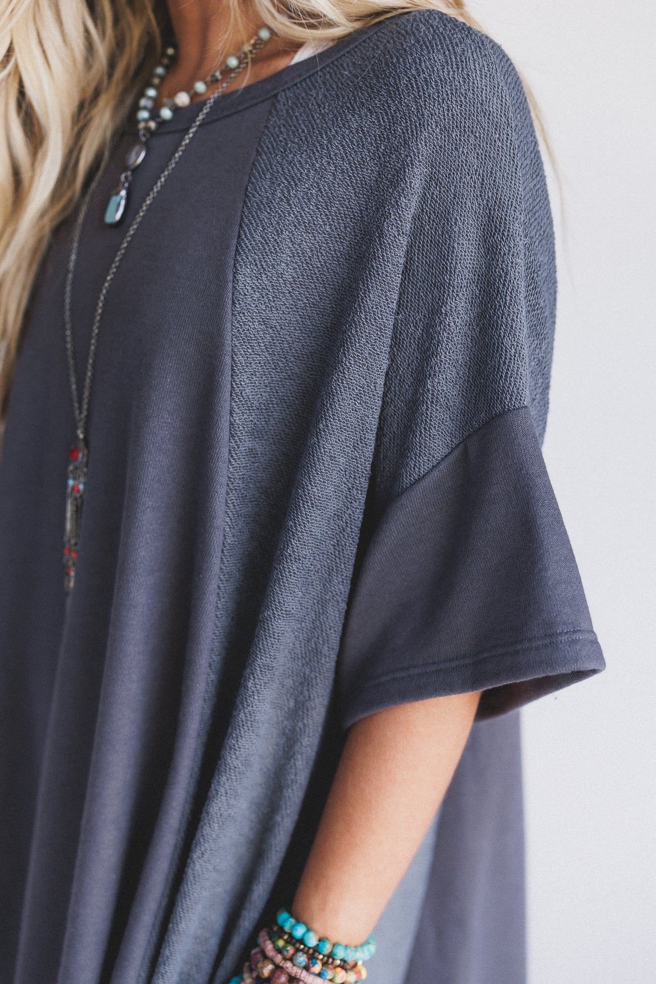 The Nest Meadowlight Tunic Dress - Charcoal