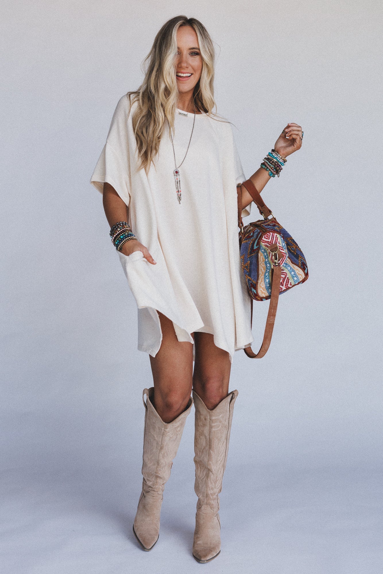 The Nest Meadowlight Tunic Dress - Cream