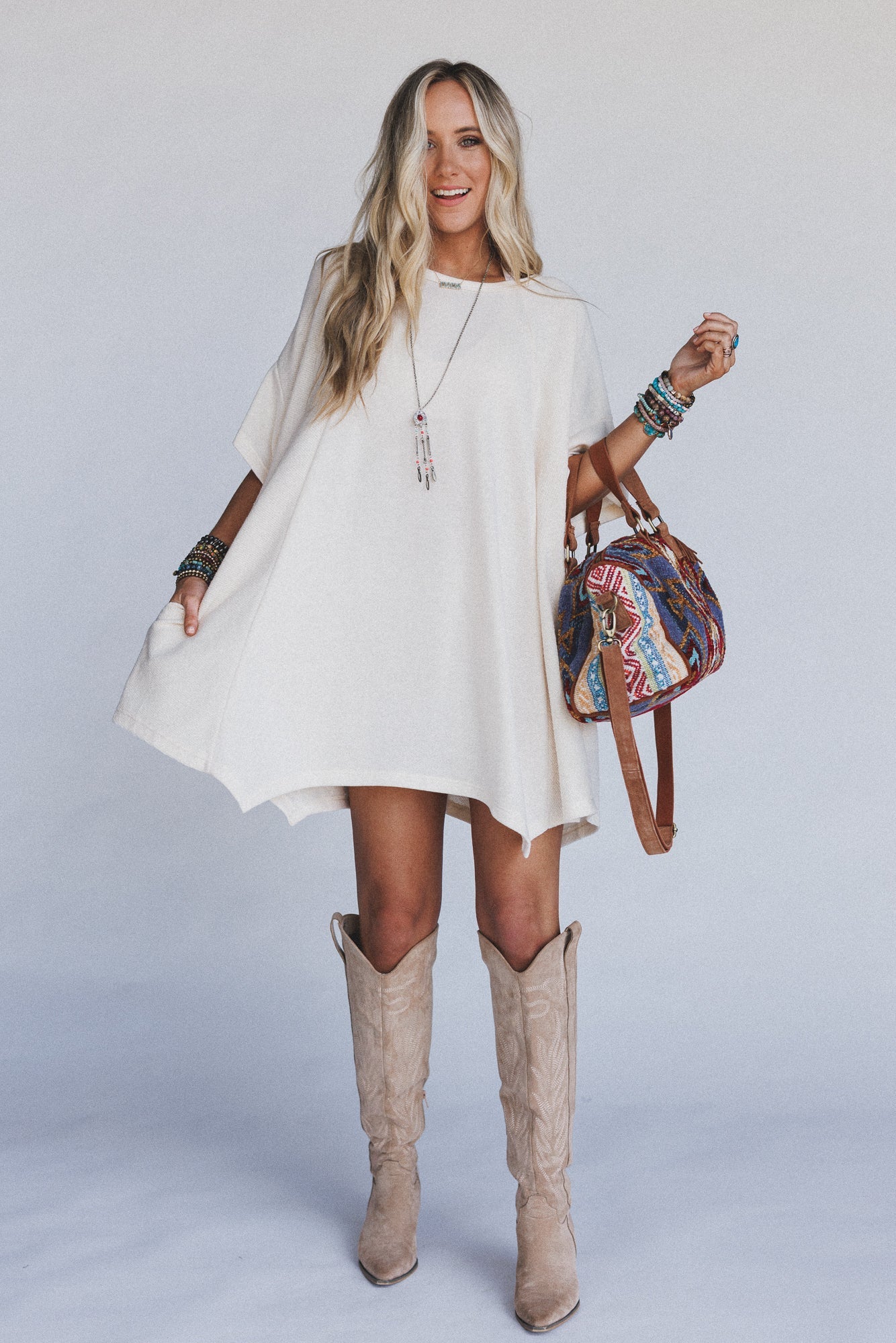 The Nest Meadowlight Tunic Dress - Cream