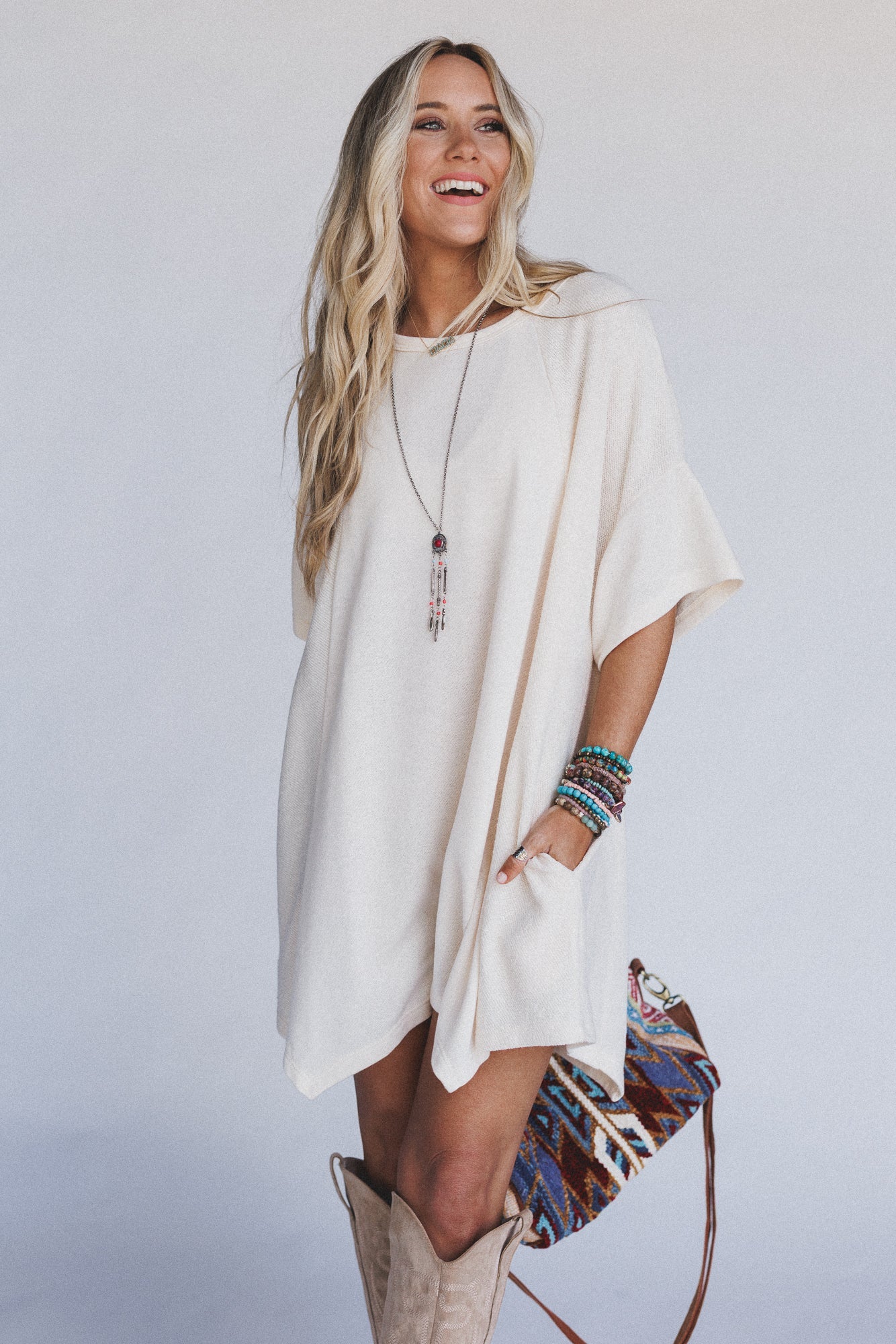 The Nest Meadowlight Tunic Dress - Cream
