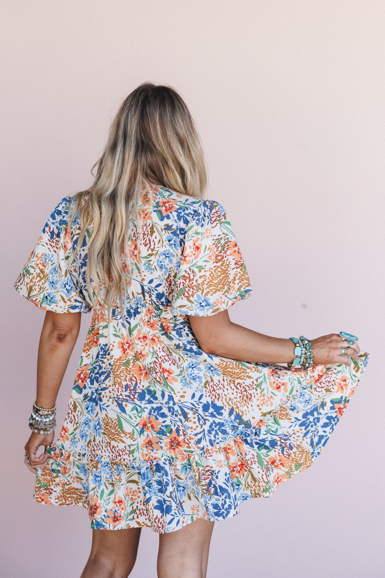 The Nest Flora Belle Dress - Brown Floral