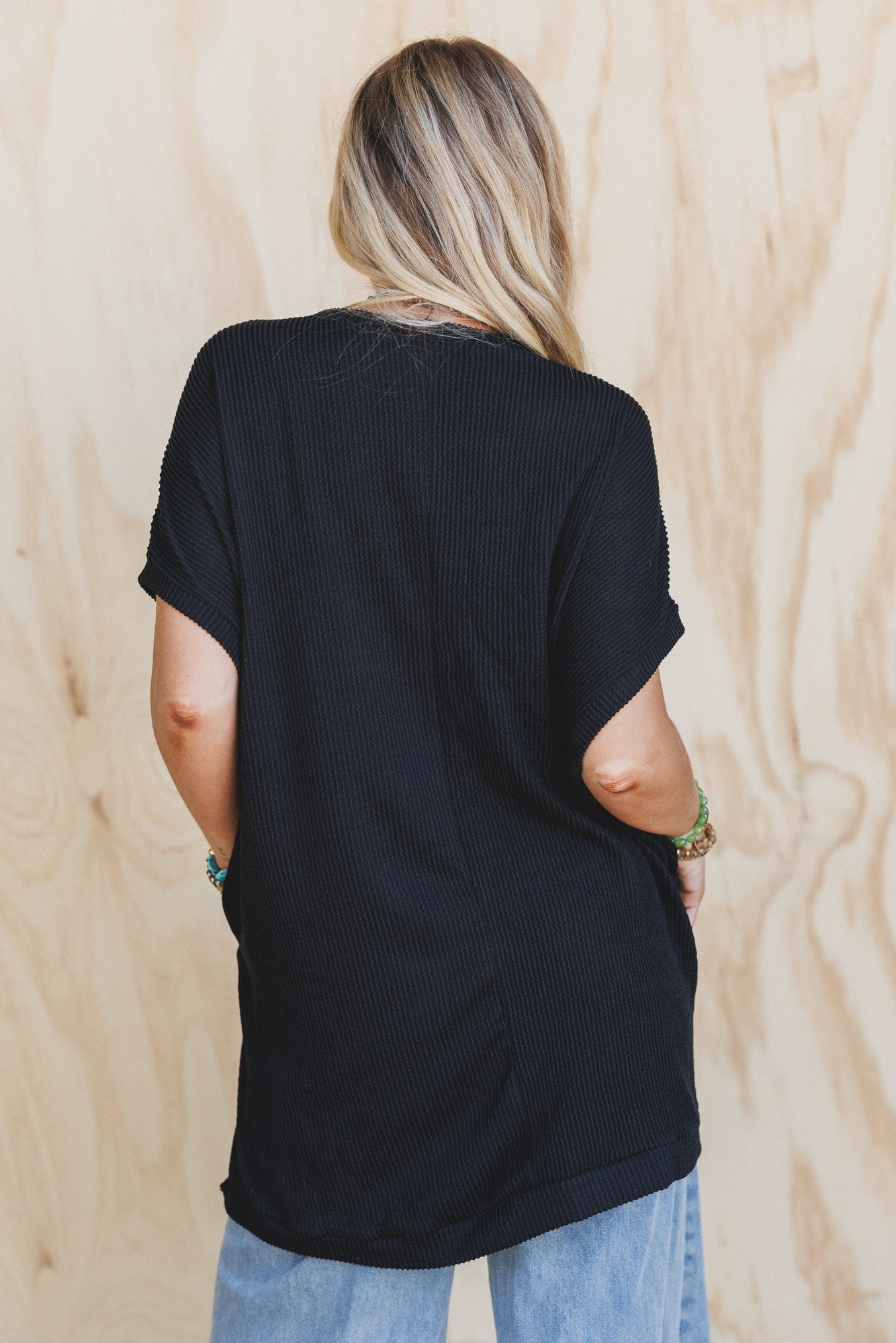The Nest Moon Glow Texture Dress - Black