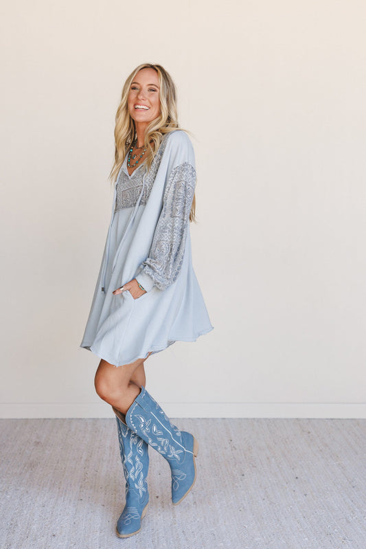 The Nest Sky Light Dress - Blue Multi
