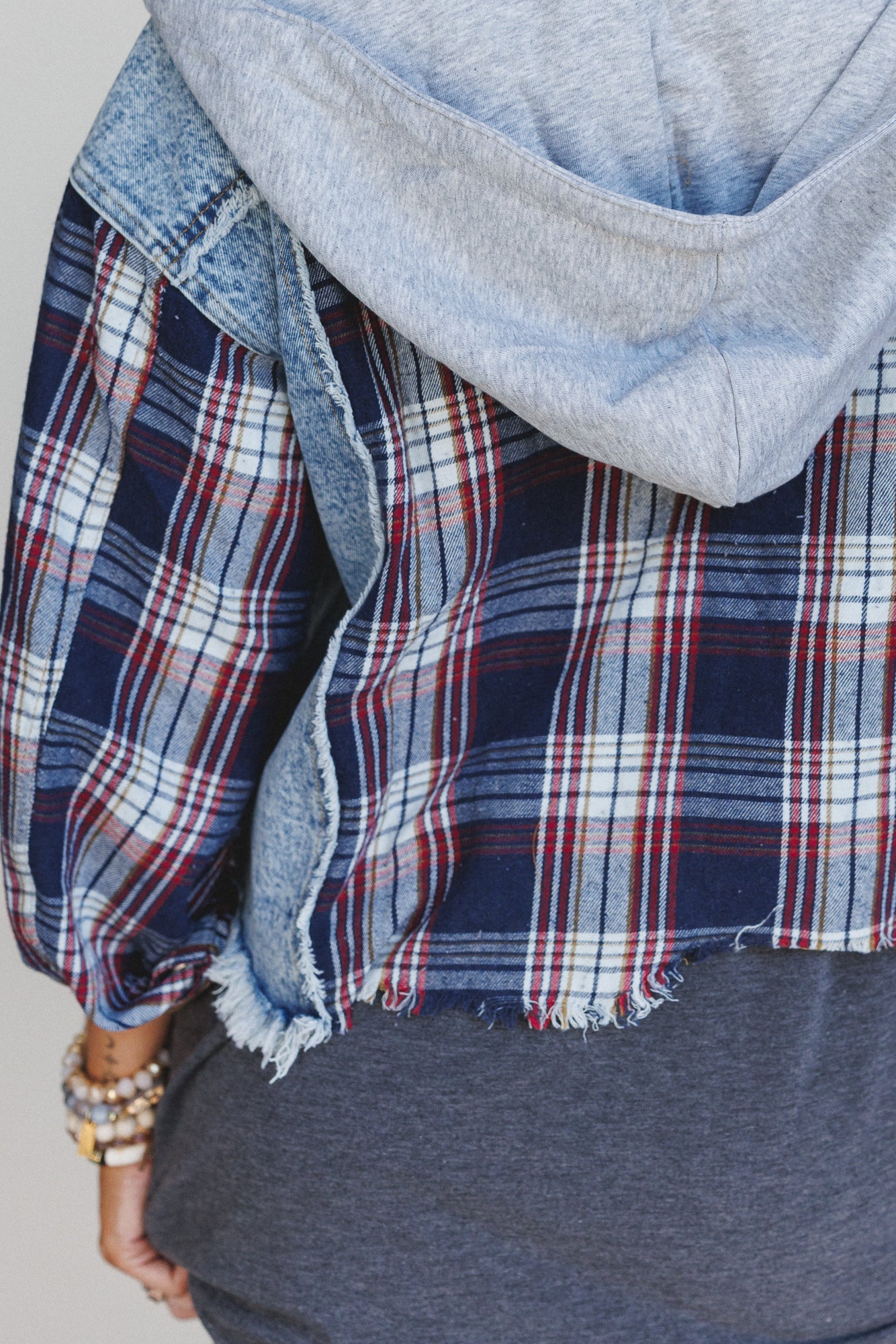 Cool City Plaid Jacket - Navy