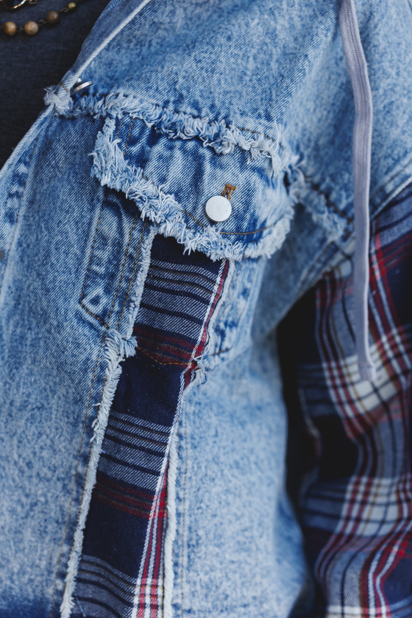 Cool City Plaid Jacket - Navy