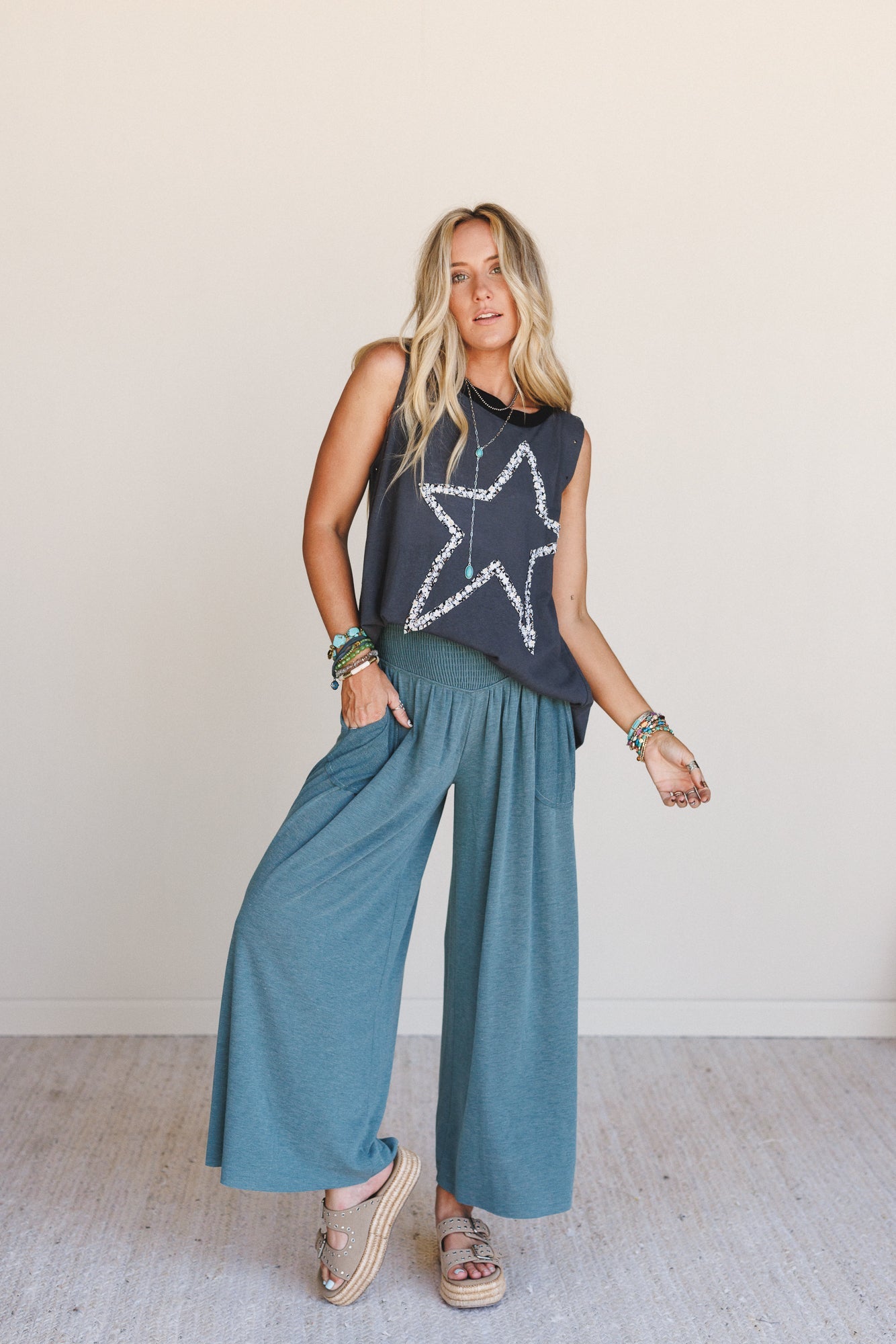 The Nest My Time Pants - Heather Green