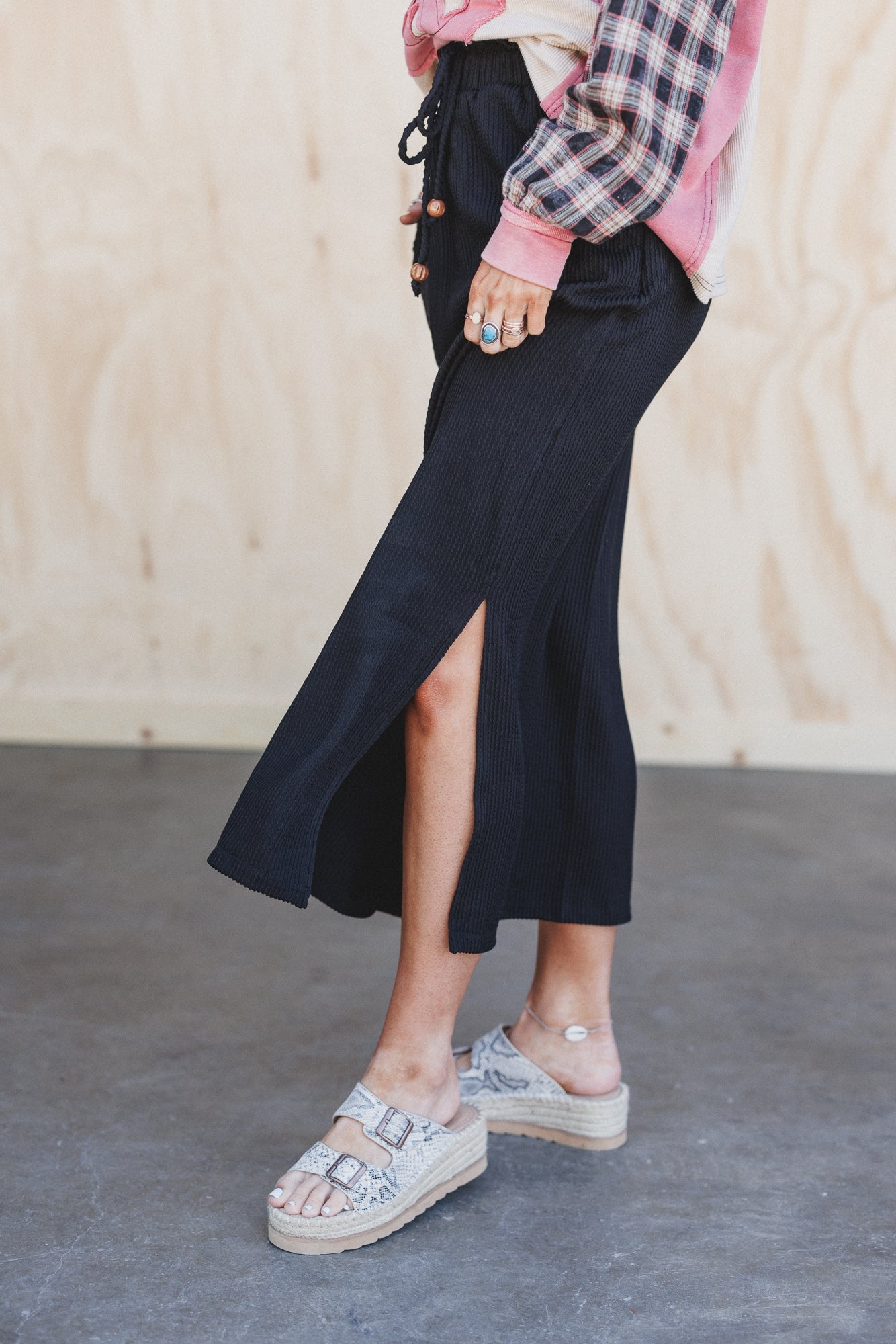 The Nest Desert Rose Maxi Skirt - Black