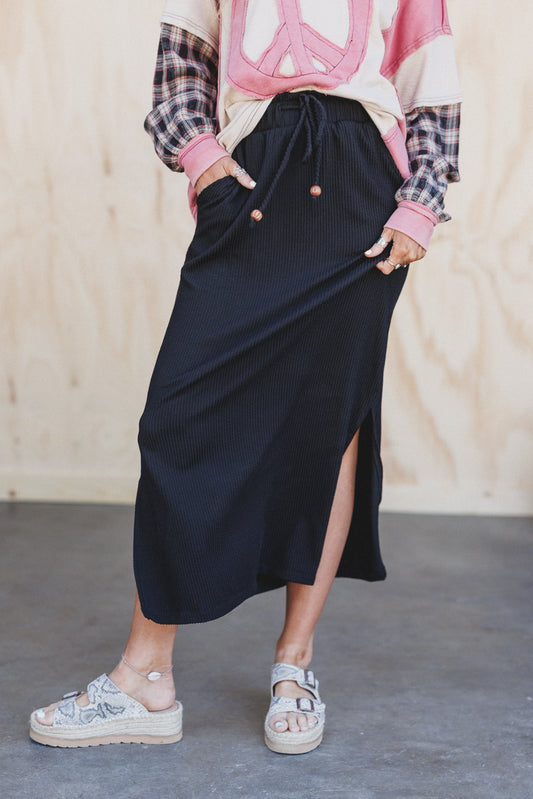 The Nest Desert Rose Maxi Skirt - Black