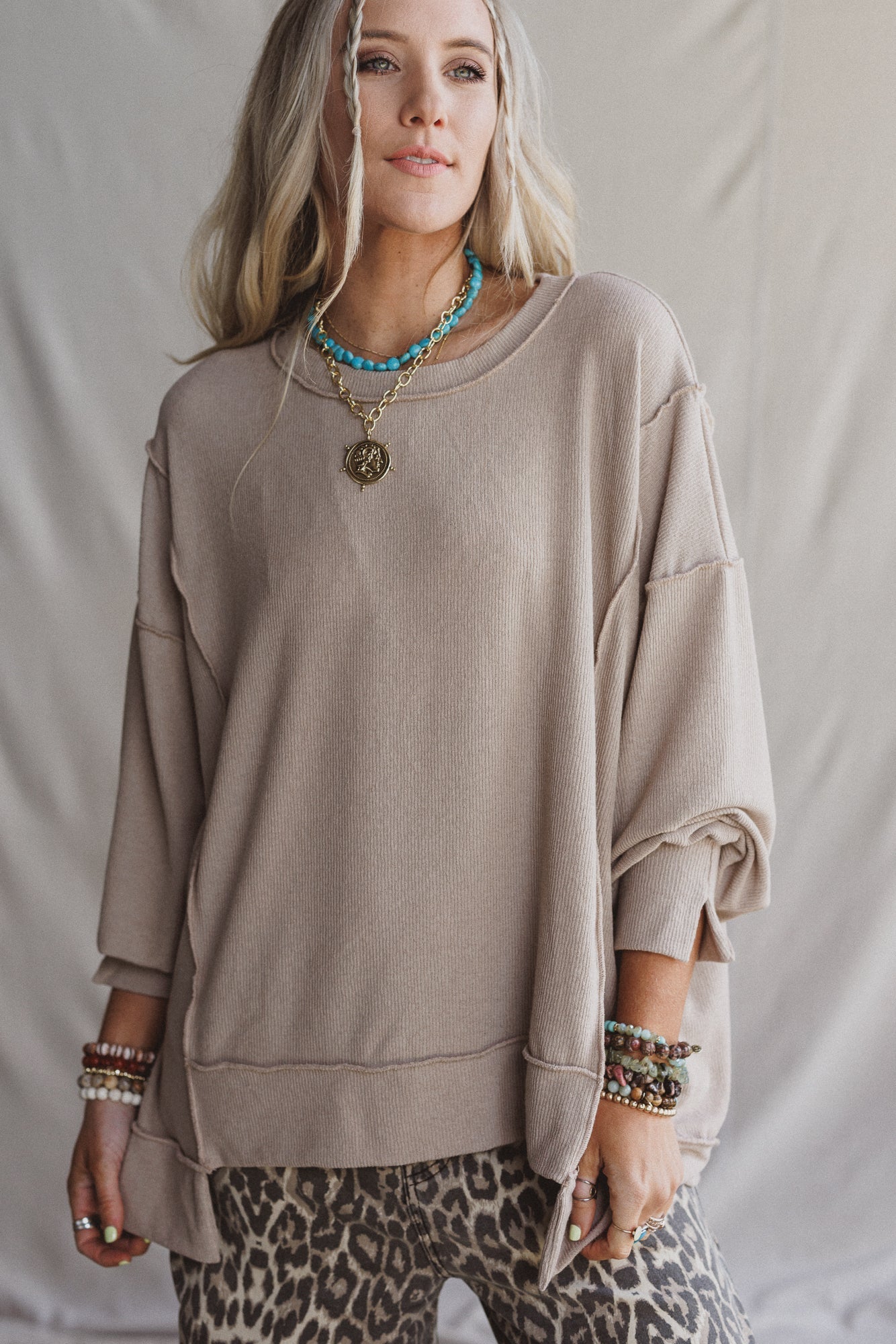 The Nest Sunset Dreamer Top - Taupe