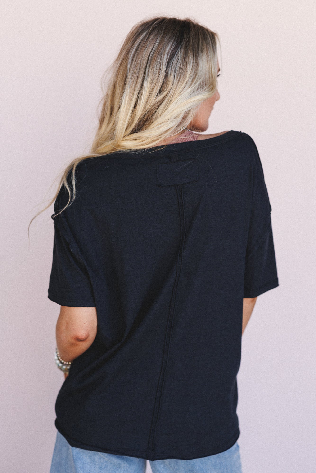 The Nest Tried And True V Neck Tee - Black