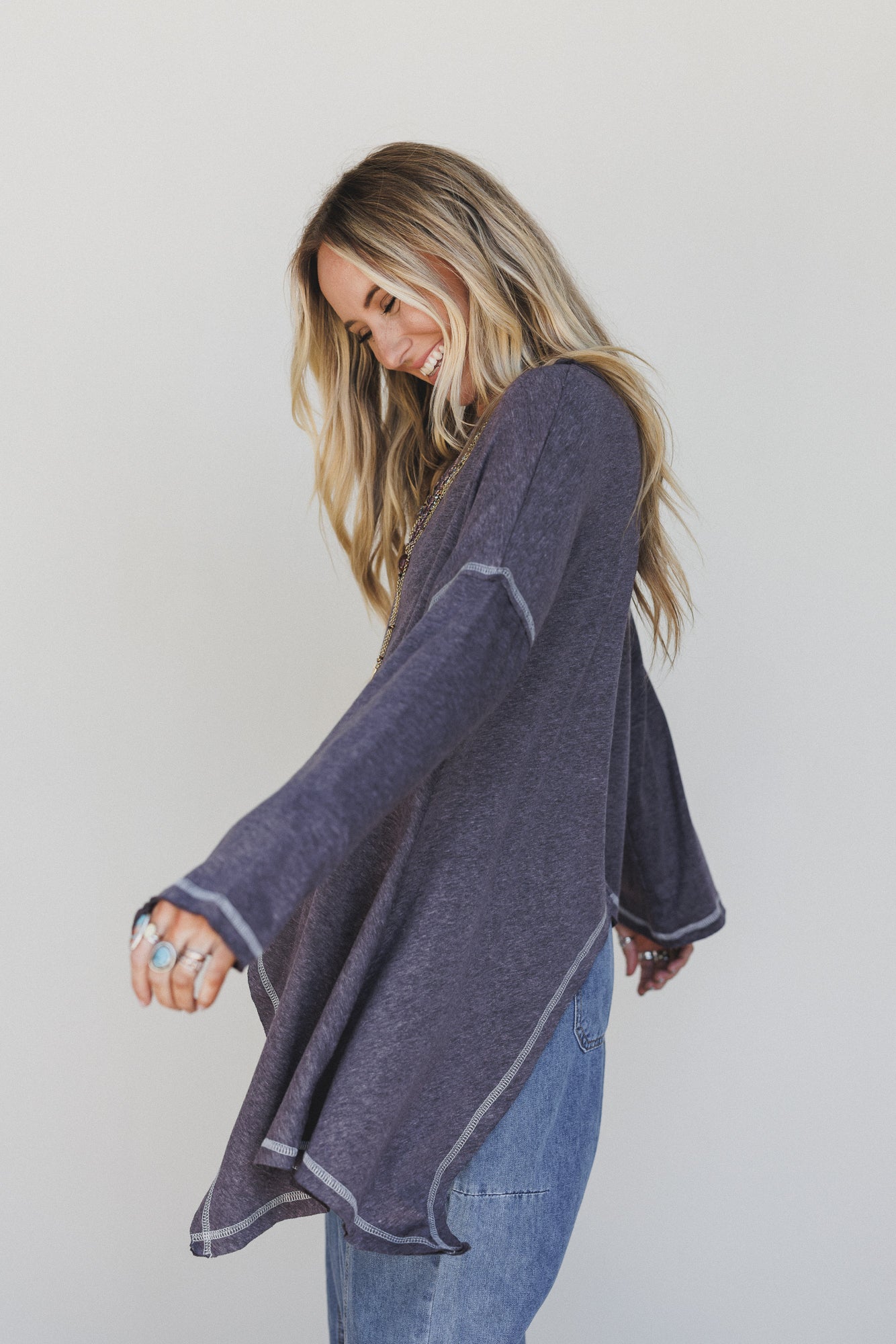 The Nest Soft Intentions Top - Charcoal