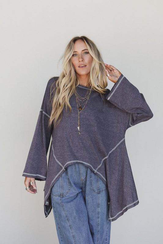 The Nest Soft Intentions Top - Charcoal