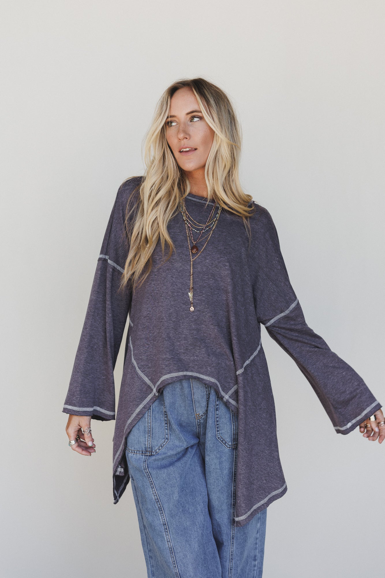 The Nest Soft Intentions Top - Charcoal