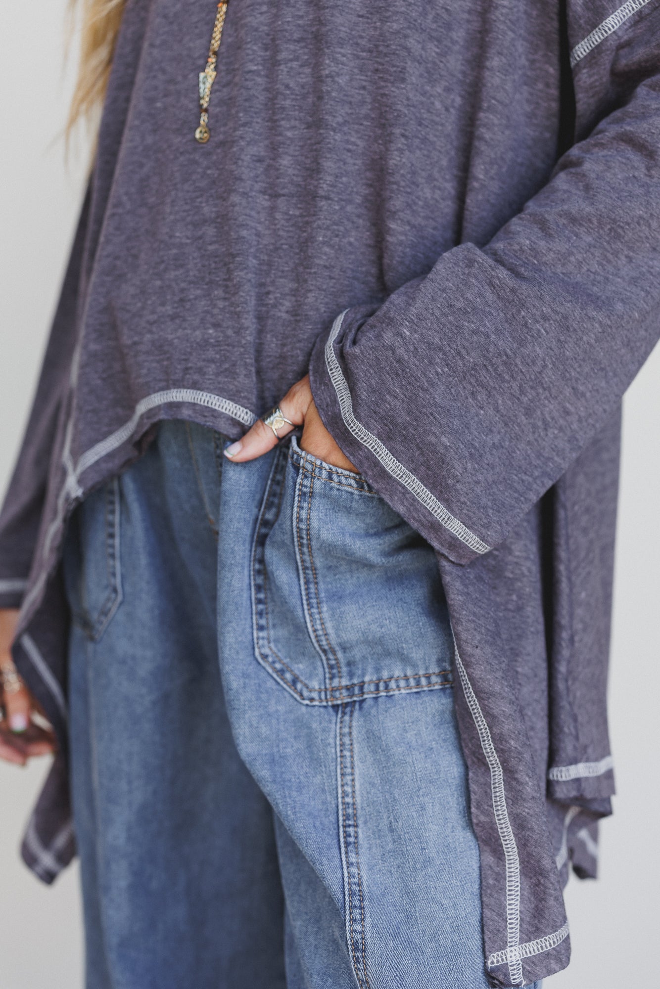 The Nest Soft Intentions Top - Charcoal