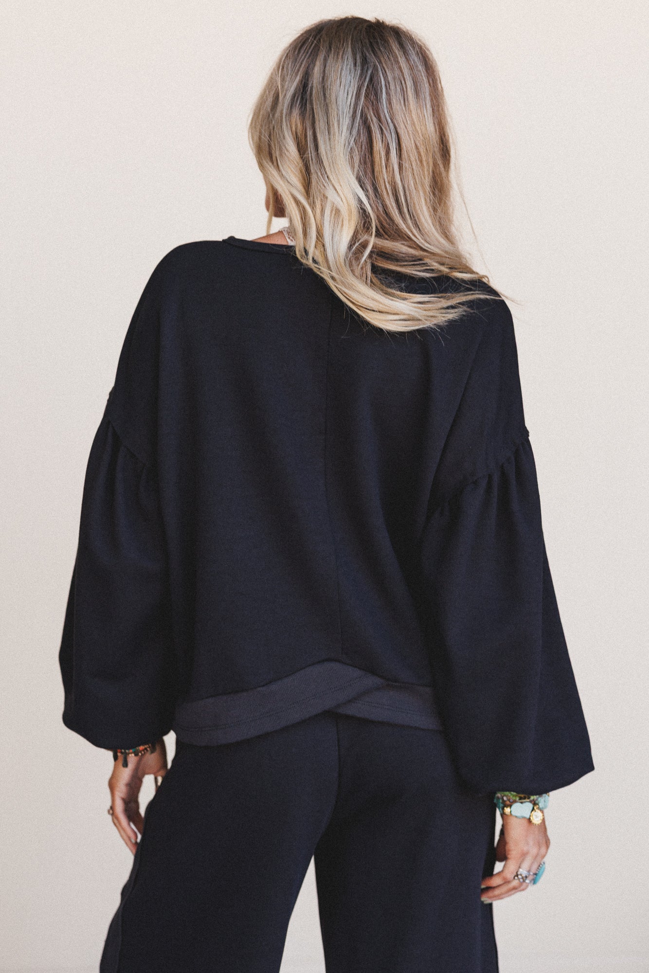 The Nest Laid Back Love Top - Black