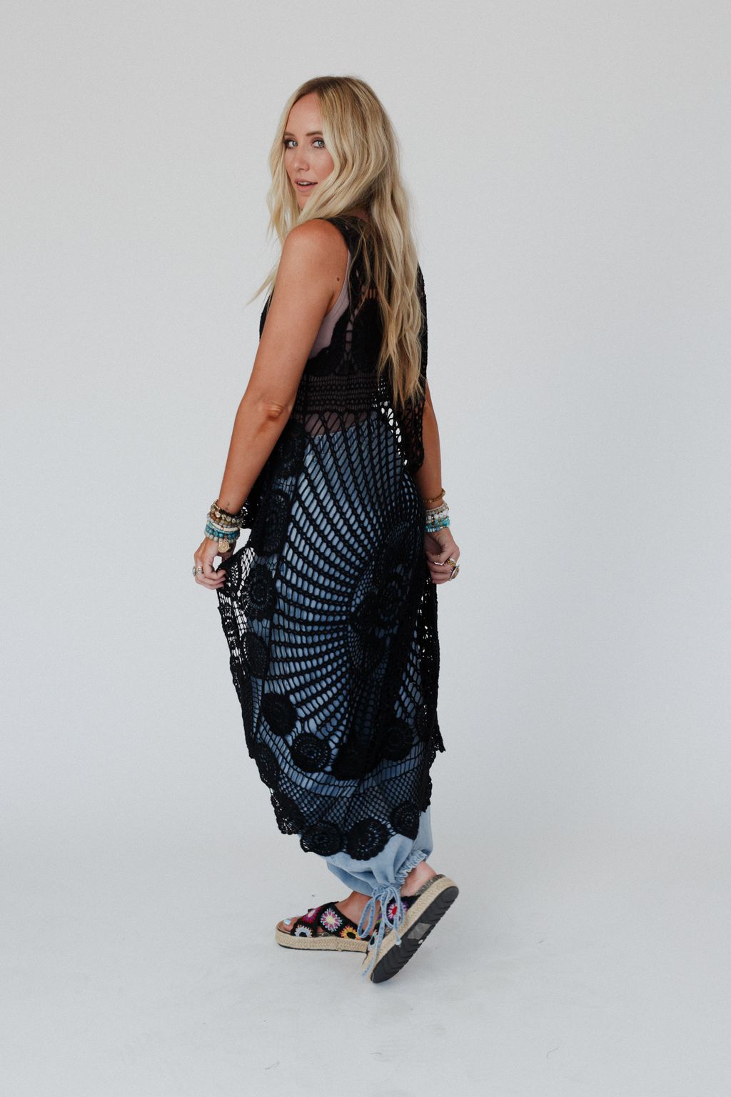 Serene Dream Crochet Lace Top - Black