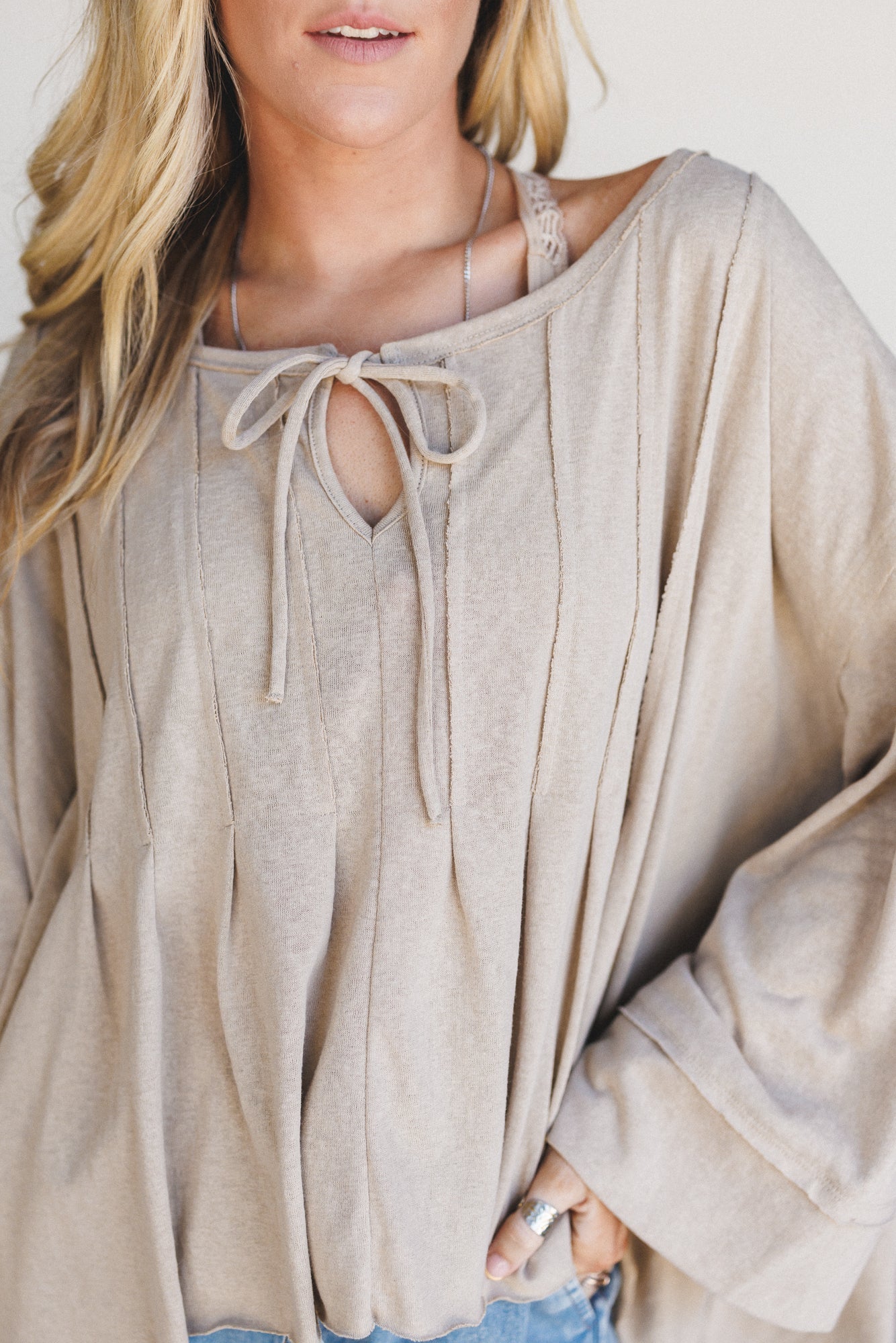 The Nest Isla Drift Top - Mocha
