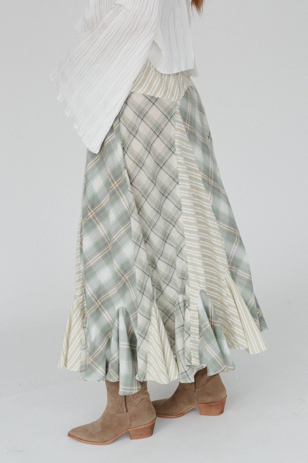 Twirl With Us Maxi Skirt - Sage