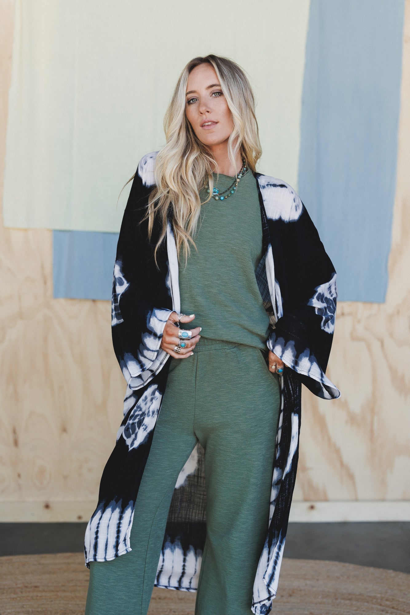 Spellbound Tie Dye Kimono - Black