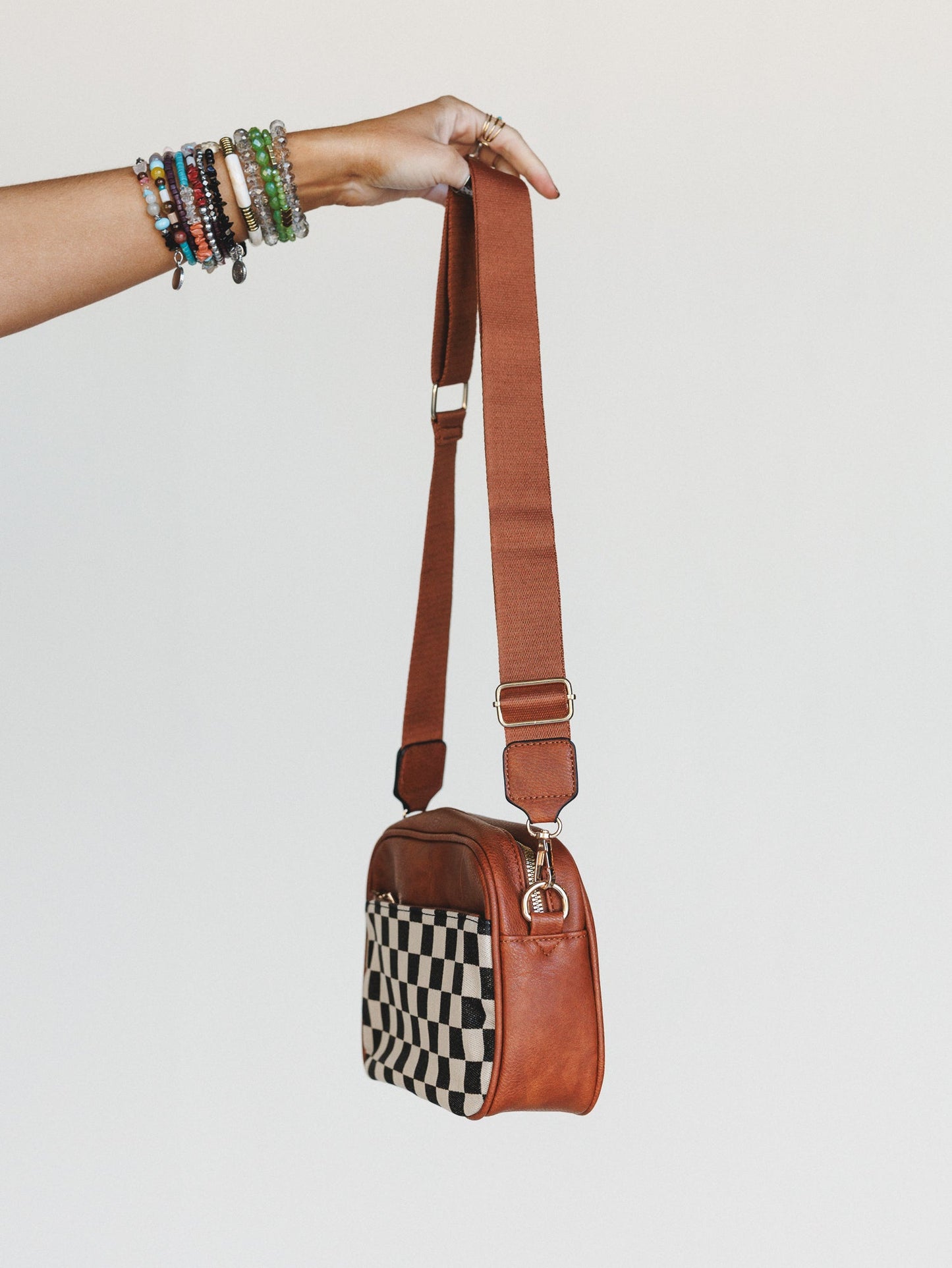 Mood Checker Crossbody Bag - Camel