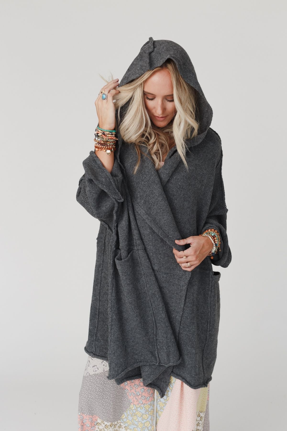 Charlie Oversized Cardigan - Charcoal