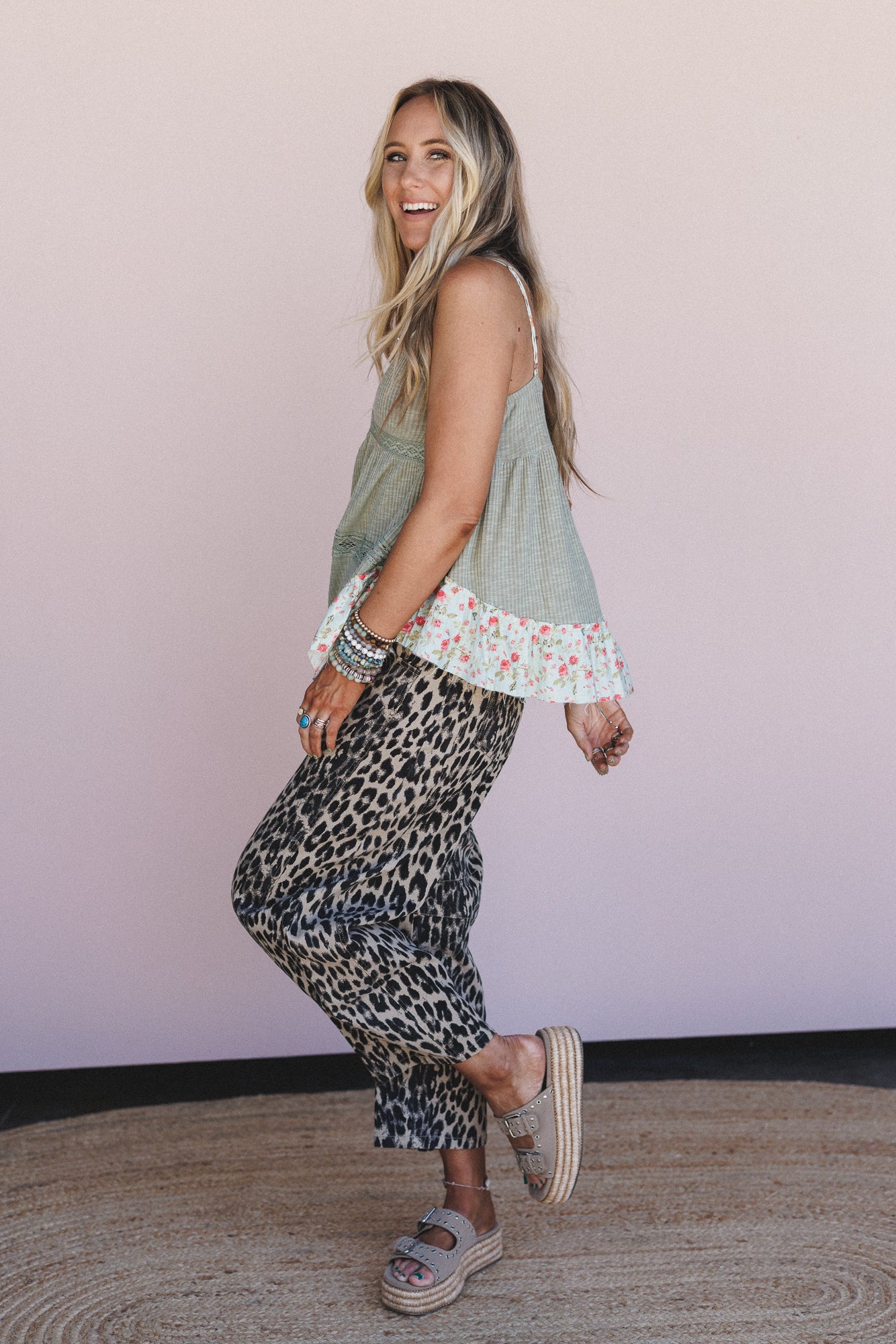 Soulmate Floral Print Top - Green