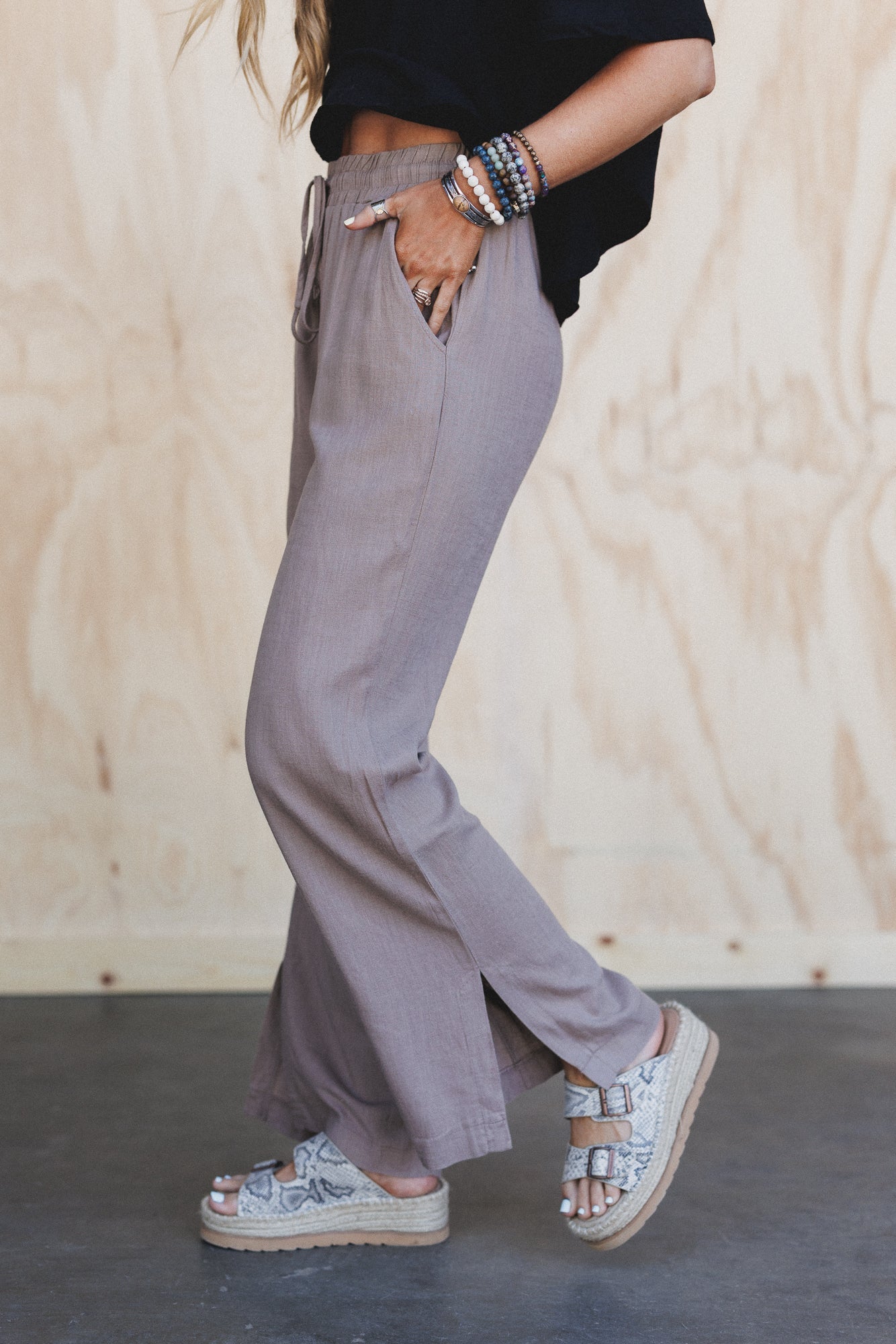 True Form Wide Leg Pants - Cocoa