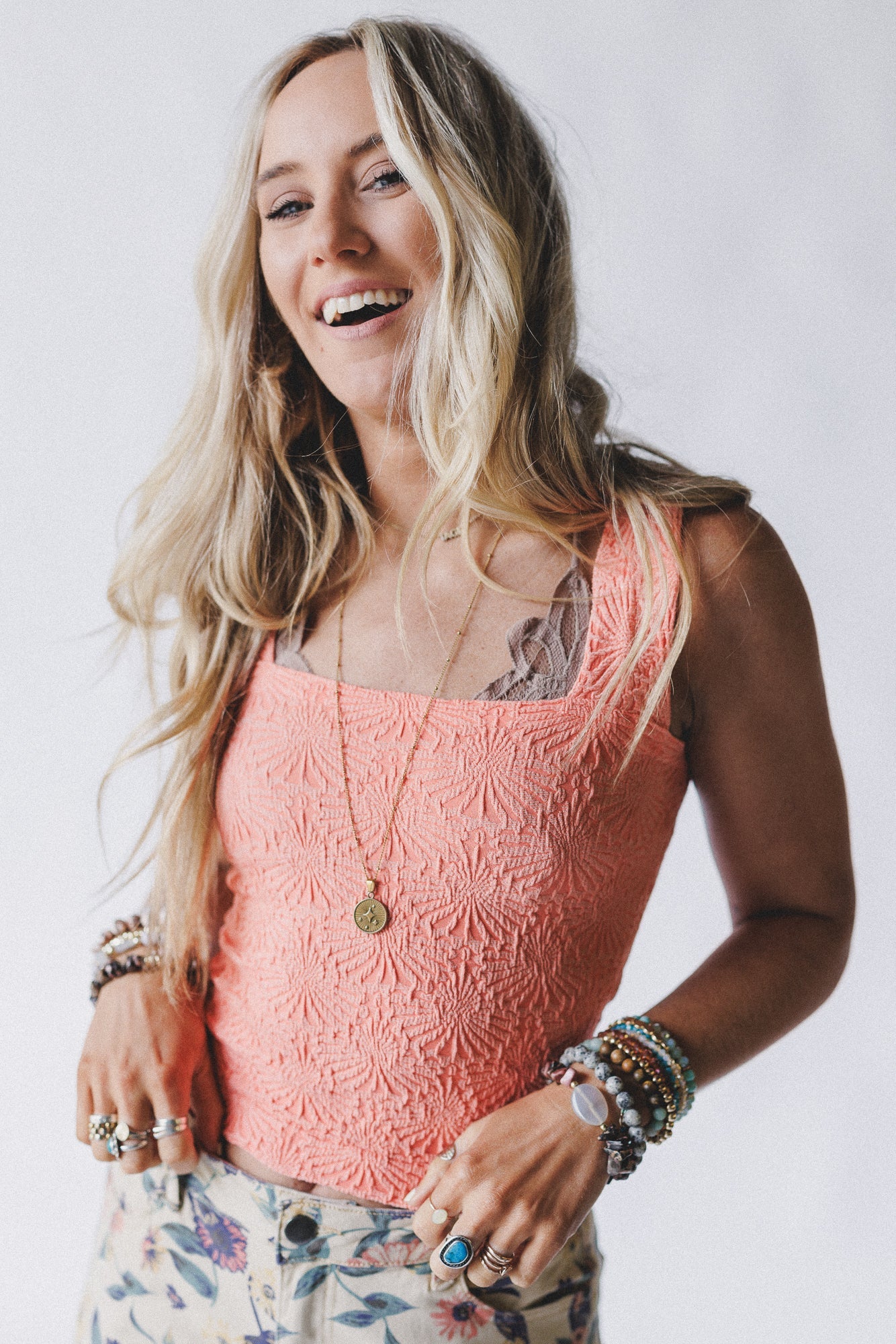 Tidepool Treasures Tank Top - Coral