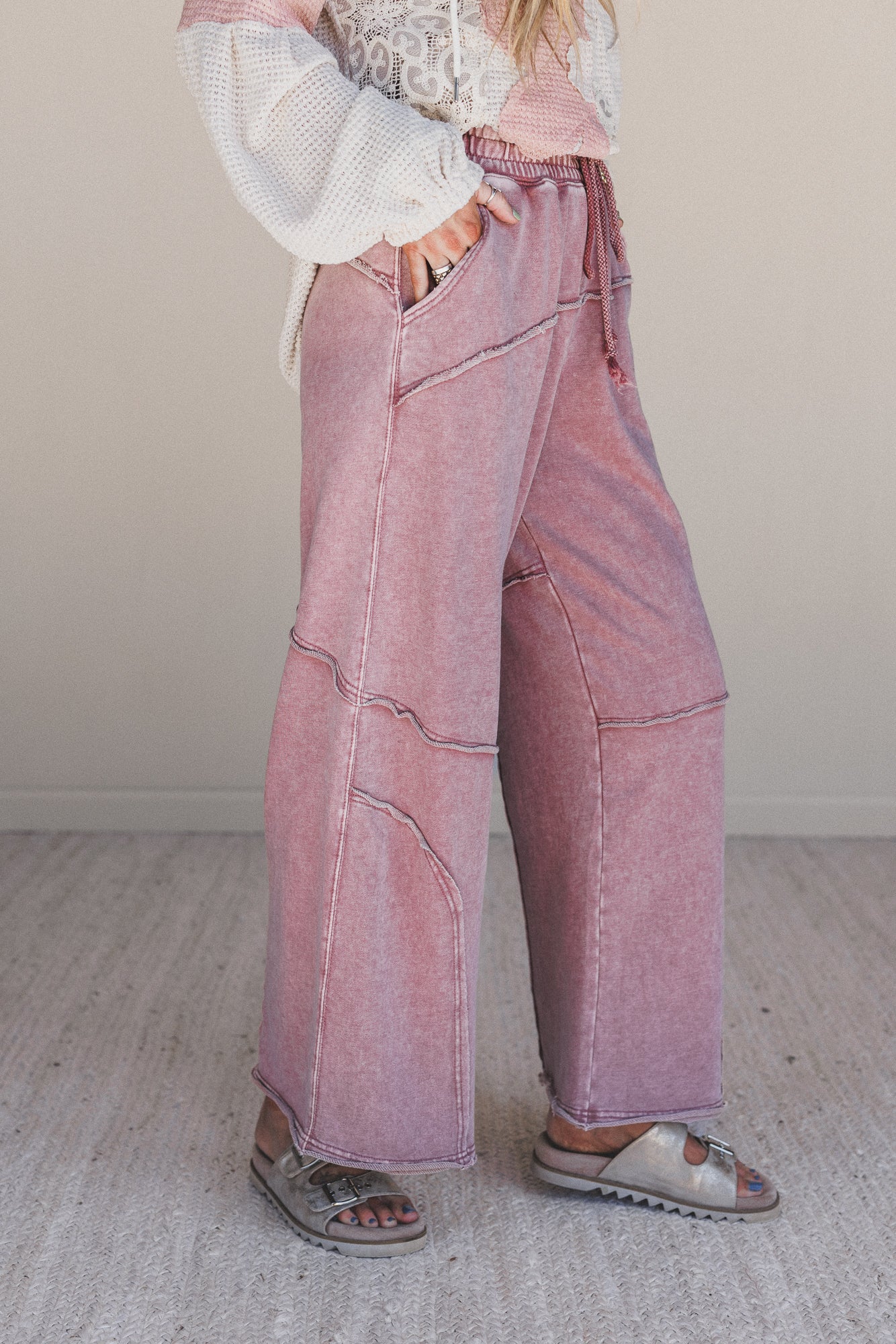 True Flame Wide Leg Pants - Purple