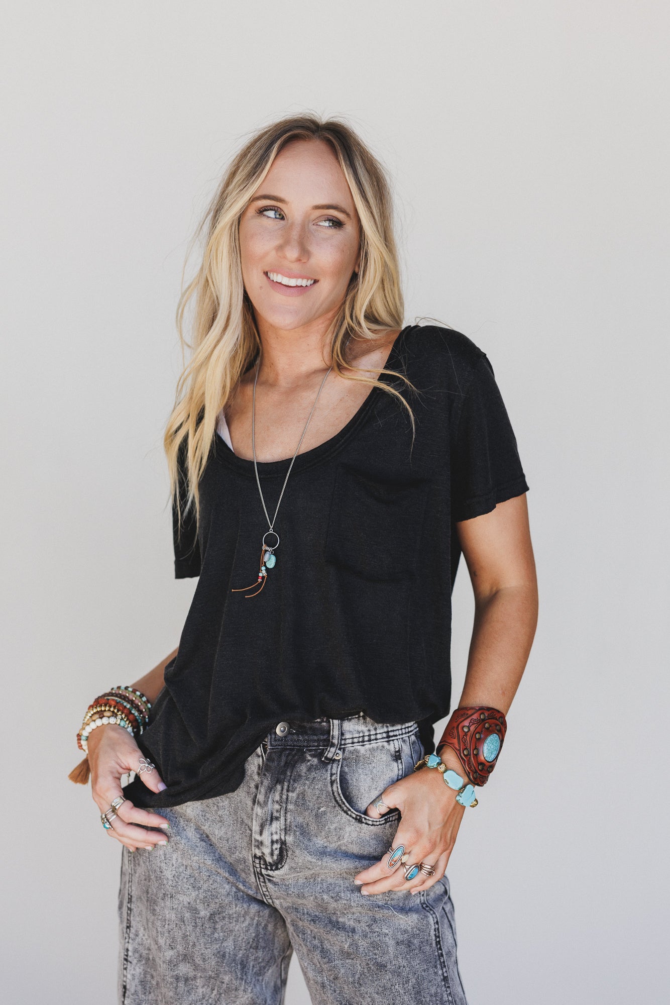 Right On Tee Shirt - Black