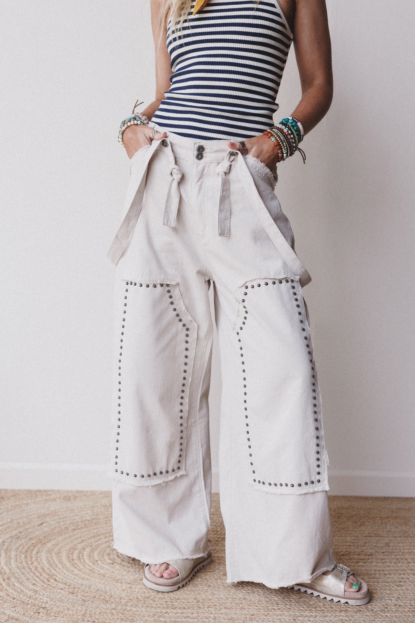 Stripes & Studs 3 Piece Bundle - Beige