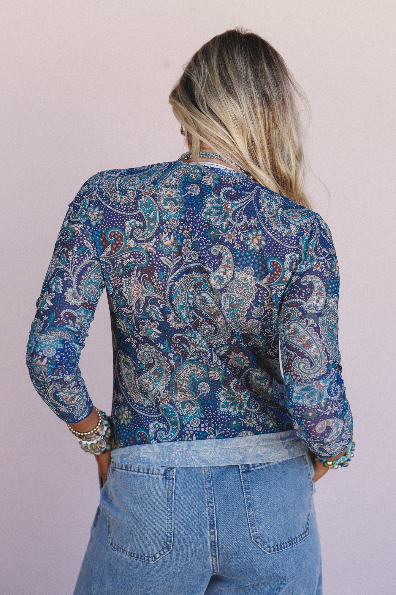 The Nest Sapphire Sky Paisley Top - Teal