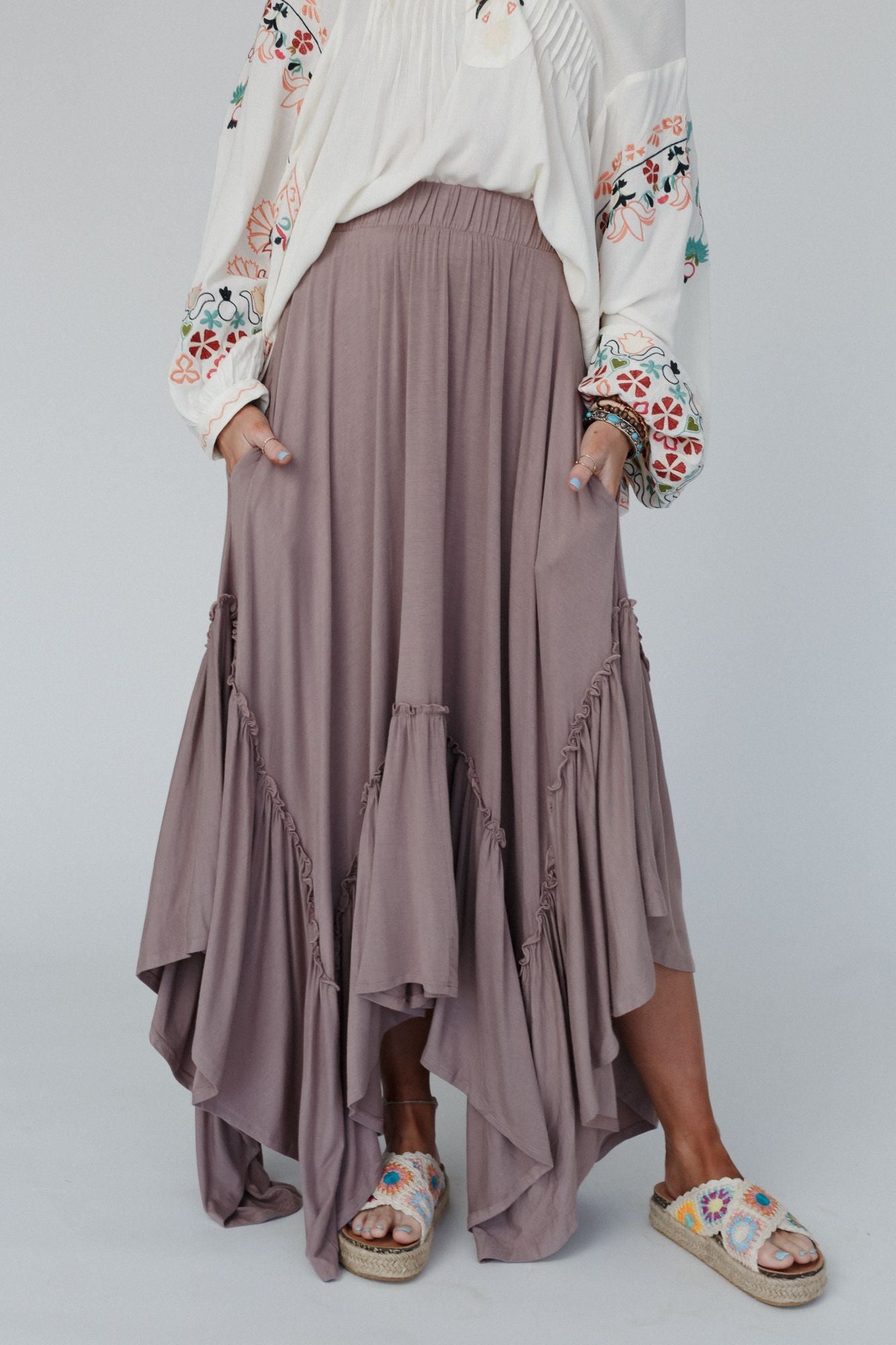The Nest Forever Beauty Maxi Skirt - Mushroom