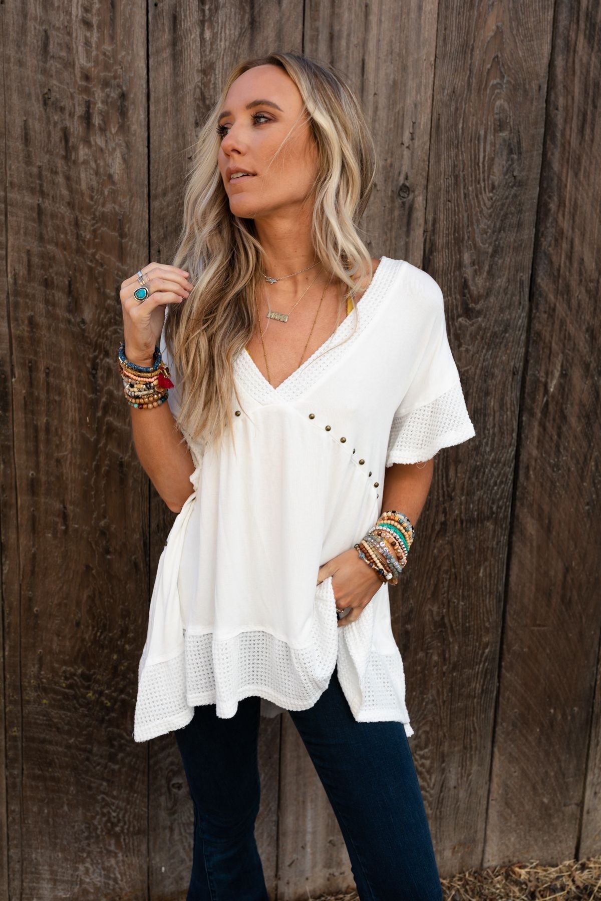 More Than Meets The Eye Tunic Top - Ivory