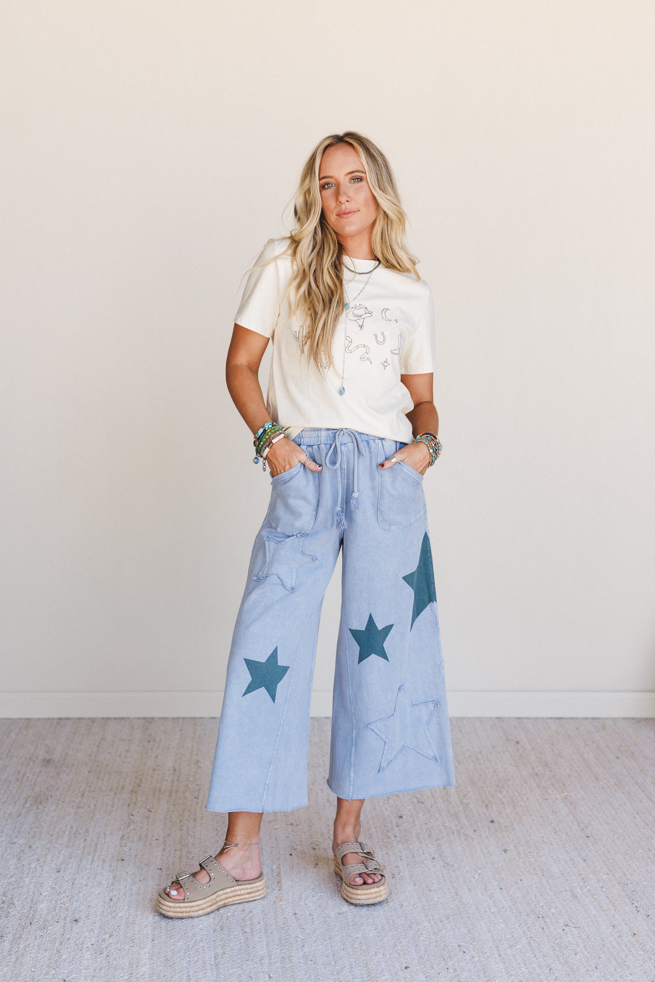Wishful Thinking Wide Leg Pants - Blue