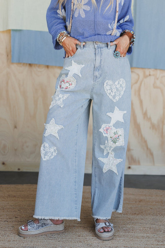 Treasure Trove Patchwork Pants - Denim