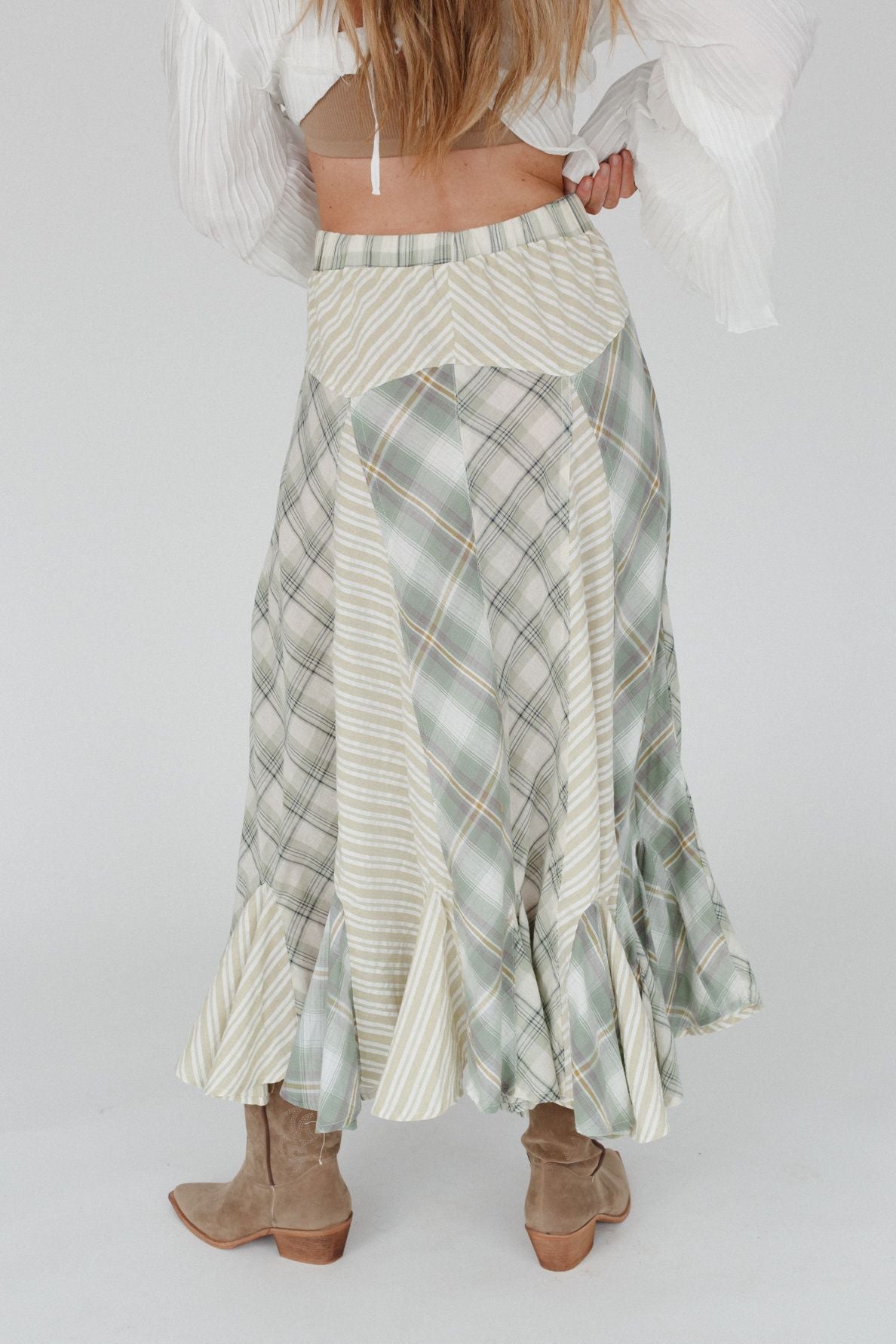 Twirl With Us Maxi Skirt - Sage