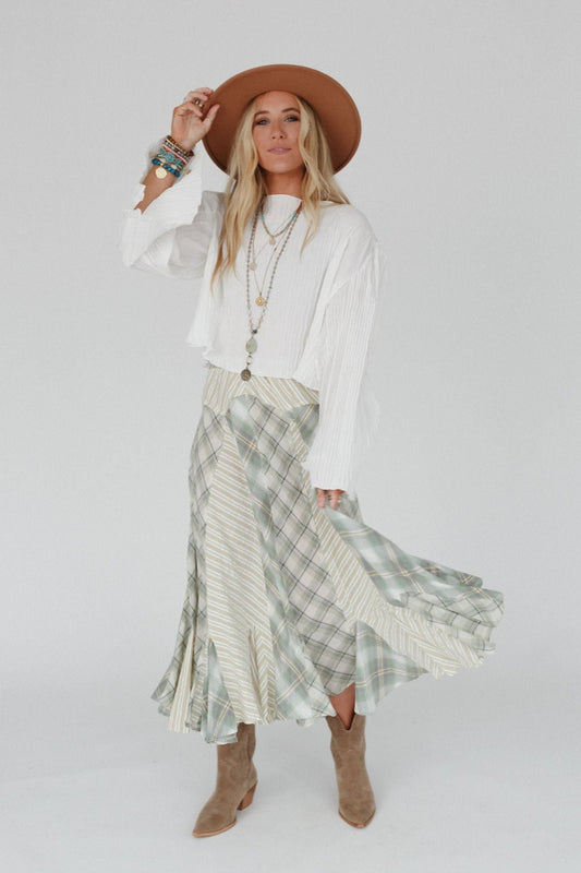 Twirl With Us Maxi Skirt - Sage