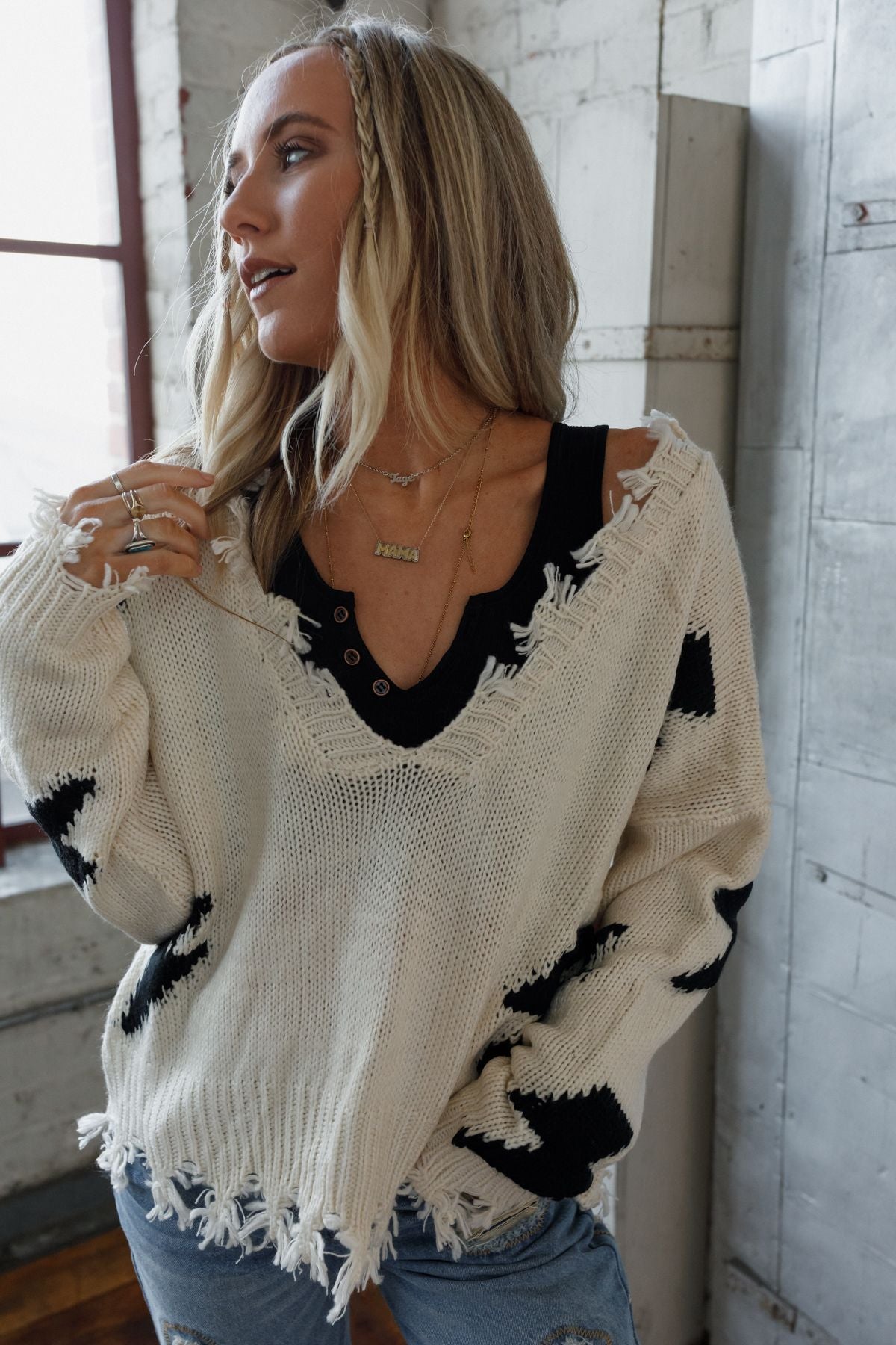 Electric Feel Sweater - Beige