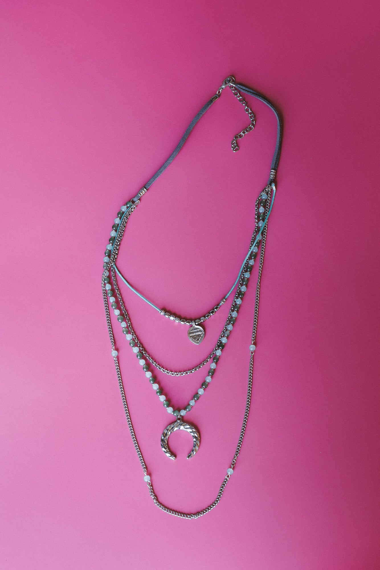 Firelight Layered Necklace - Blue