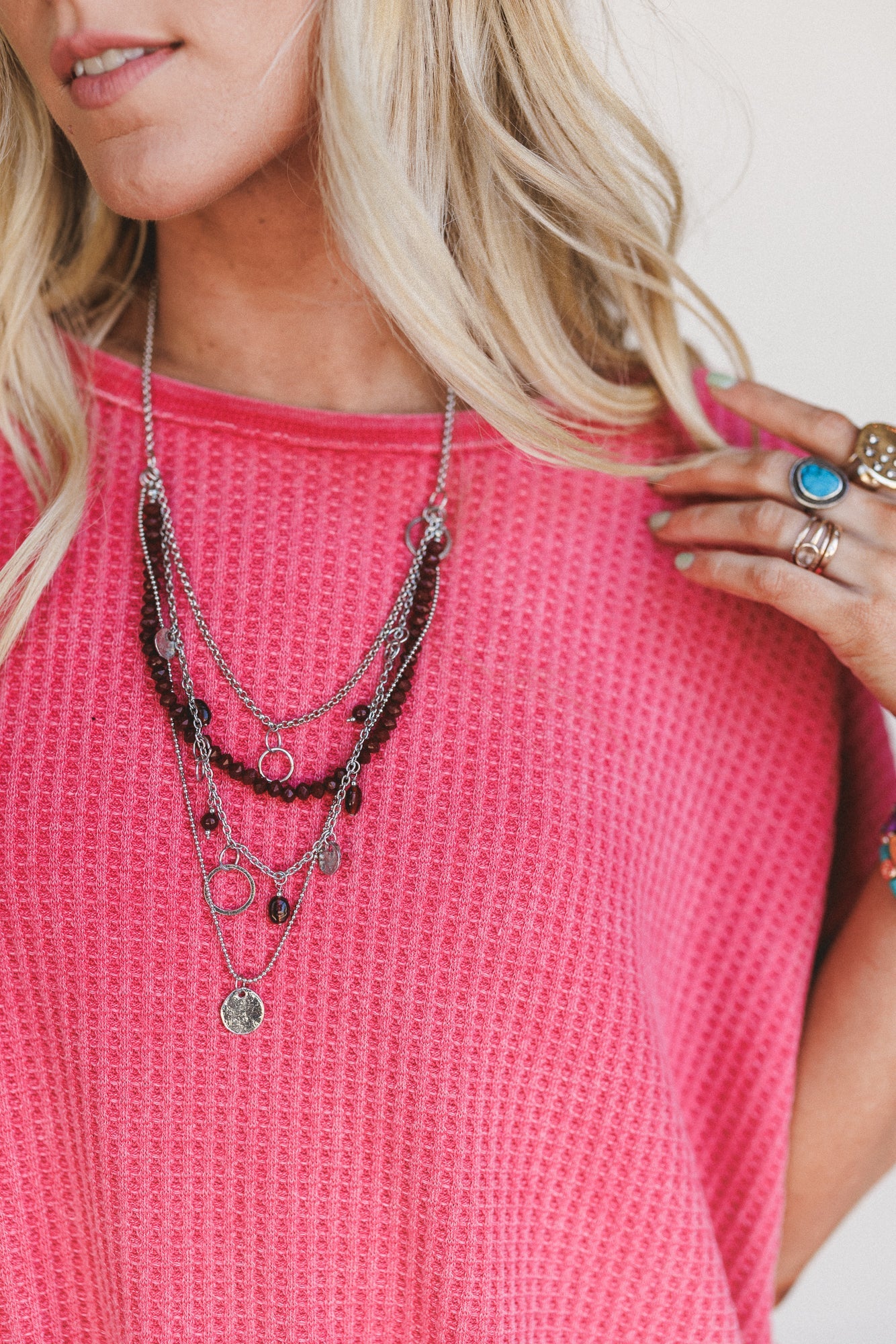 Off We Go Necklace - Black Multi